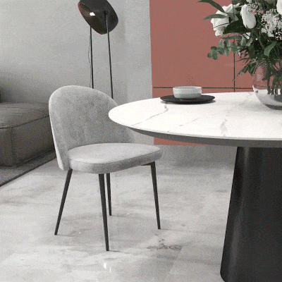 HOMCOM Set of 2 Mid-Back Dining Chair, Mid-Back Velvet-touch Upholstery Kitchen Chair for Living Room Dining Room, Dark Blue