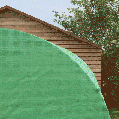 Outsunny 11.5' x 6.6' x 6.6' Walk-in Tunnel Greenhouse Garden Plant Seed Growing Warm House Outdoor Hot House w/ Roll Up Door, Windows, PE Cover Green