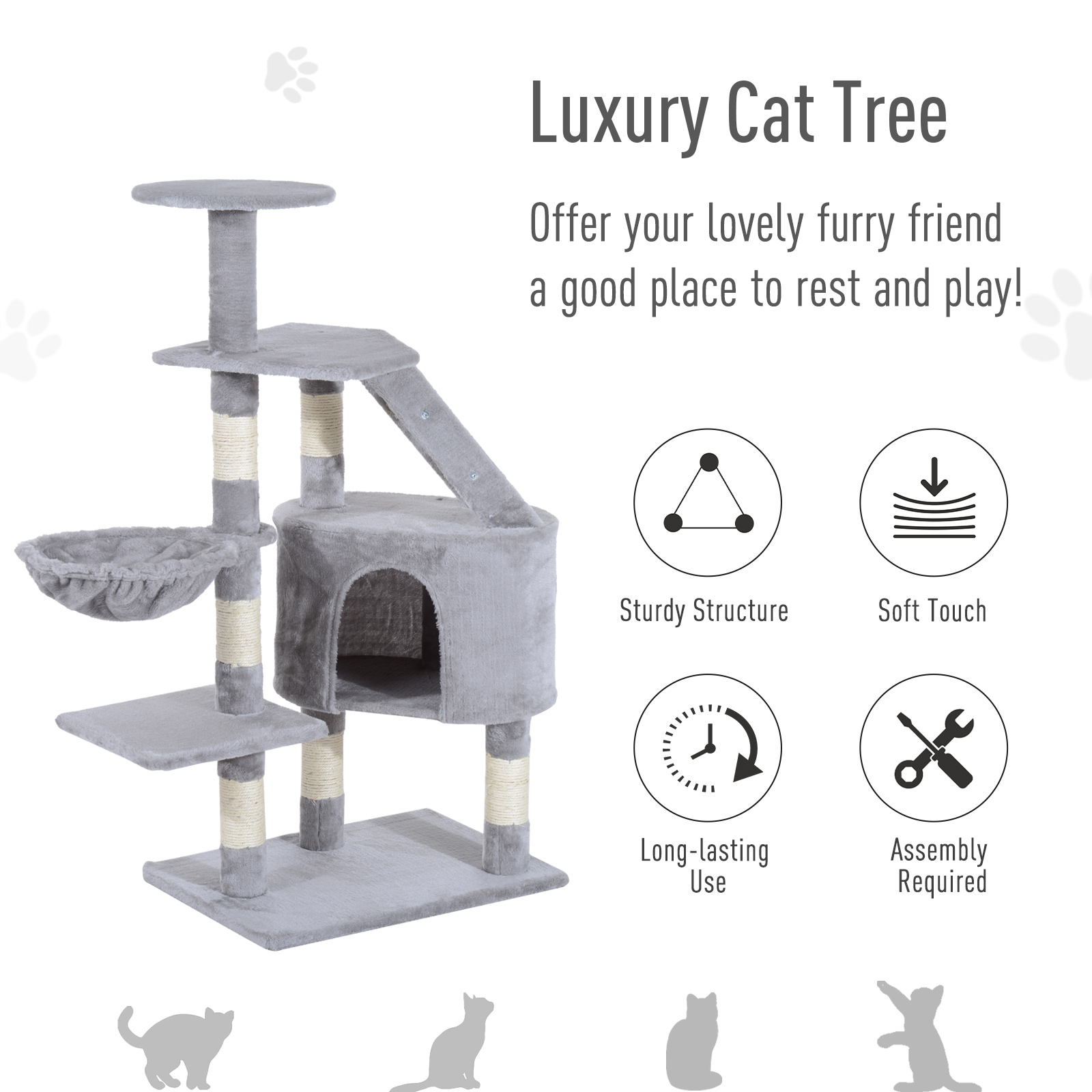 pawhut cat tree instructions