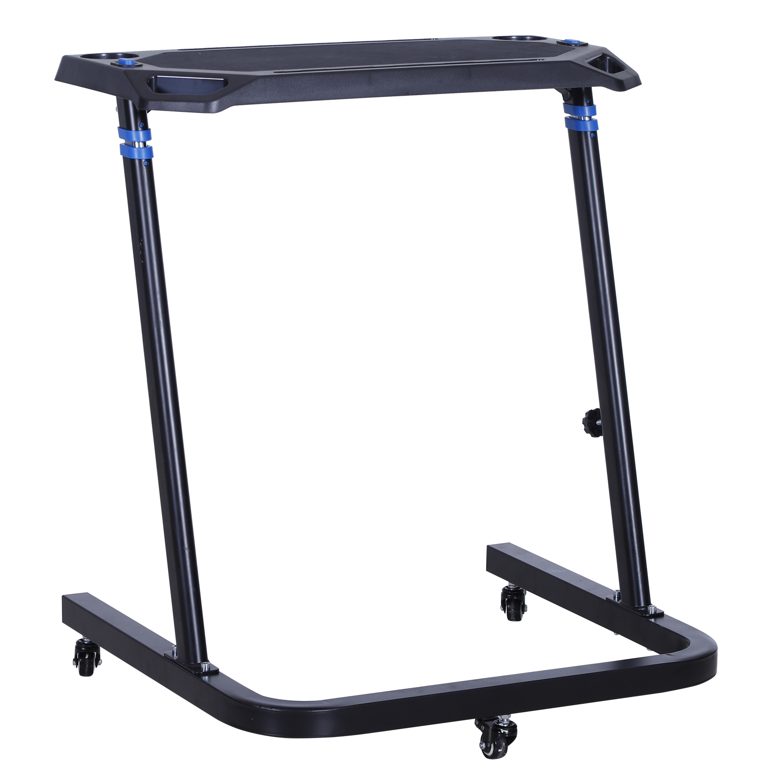 Vinsetto rolling laptop desk Height Adjustable Mobile Computer Desk small space desk with Wheels