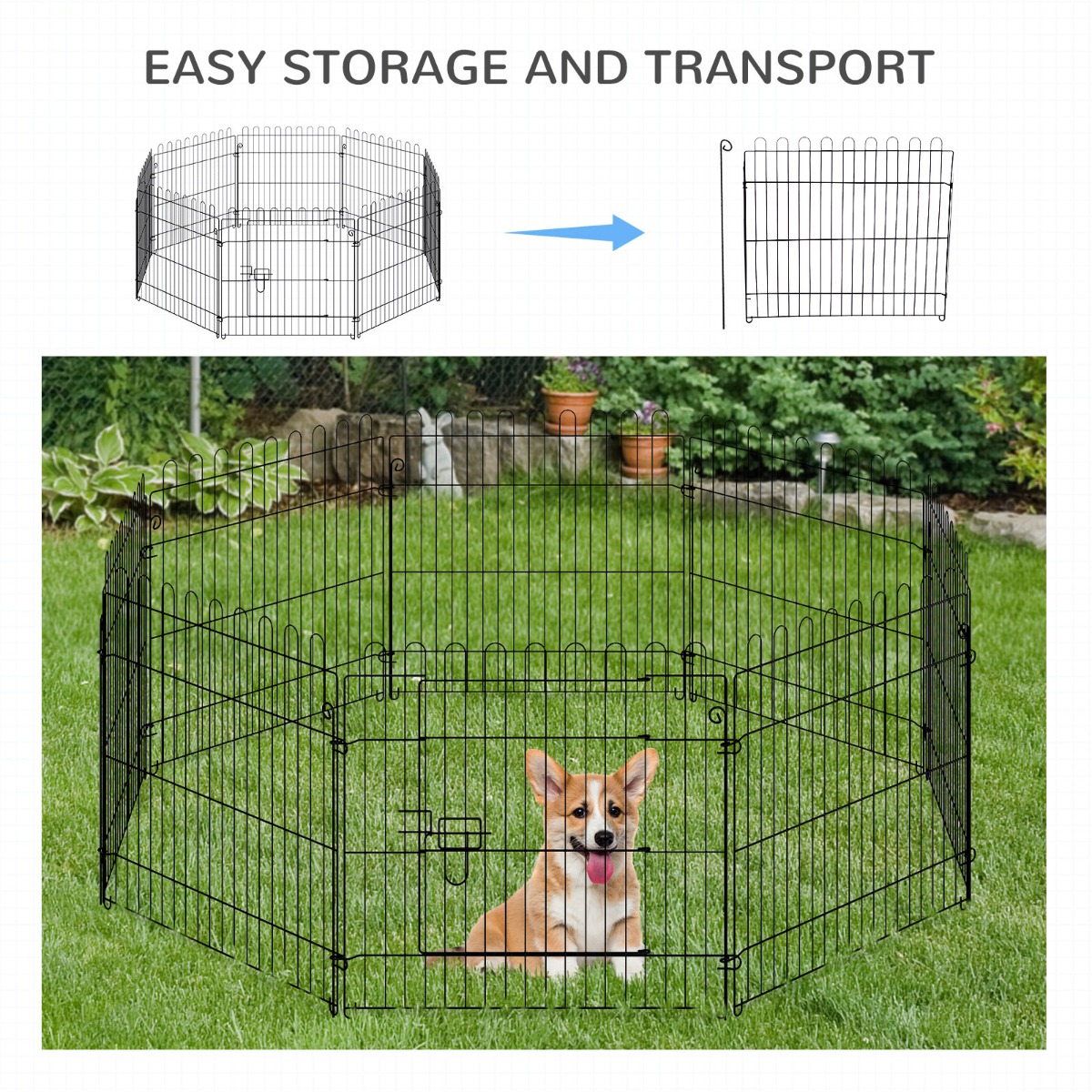 trampoline dog pen