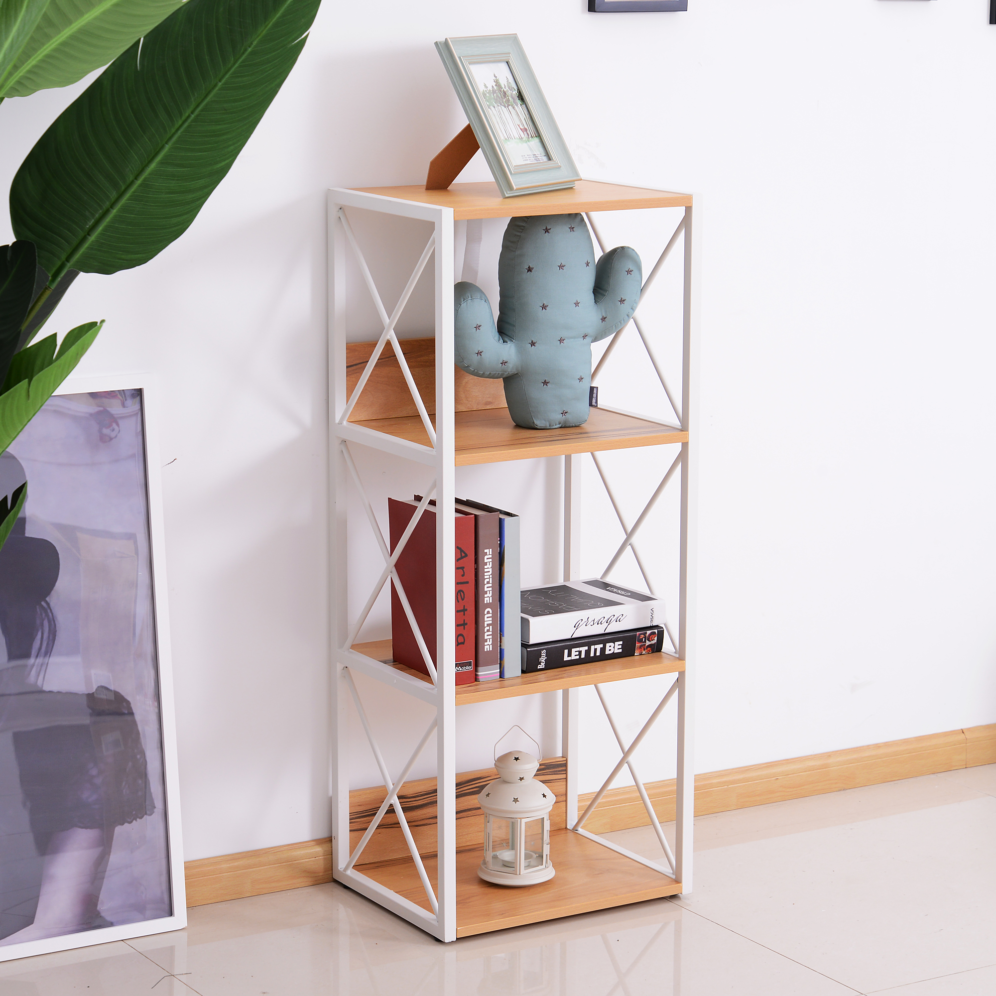 HOMCOM 4 Tier Freestanding Storage Shelf Home Organizer|AOSOM.CA