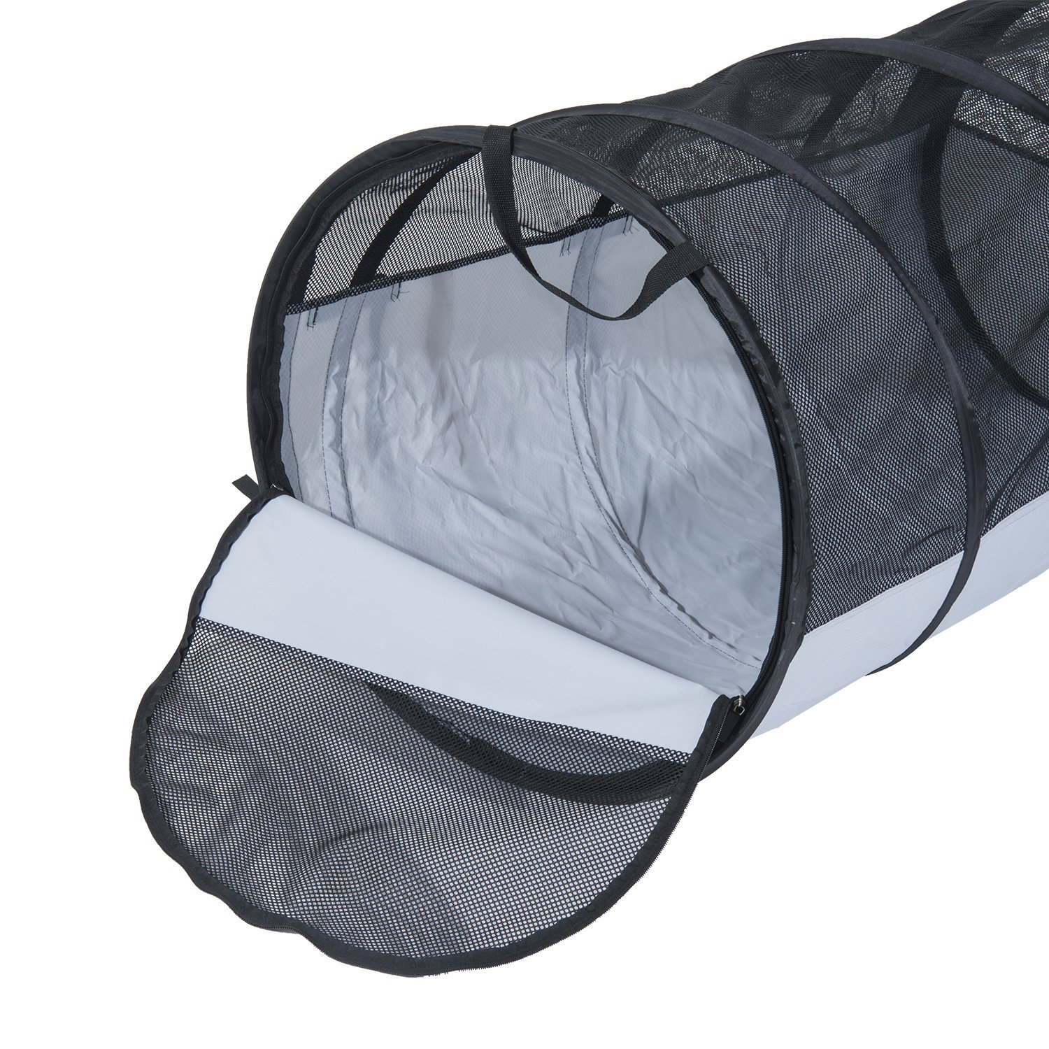 PawHut 24" x 47" Portable Pet Tube Car Travel Kennel Folding Cat Dog