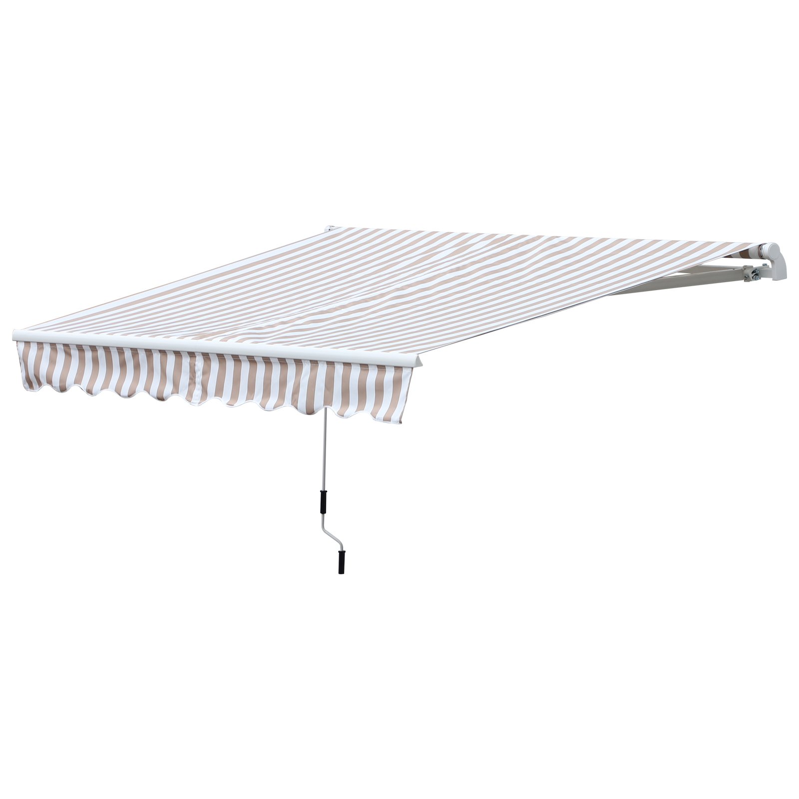 Outsunny 10' x 8' Retractable Sun Shade Patio/Window Awning that Opens ...