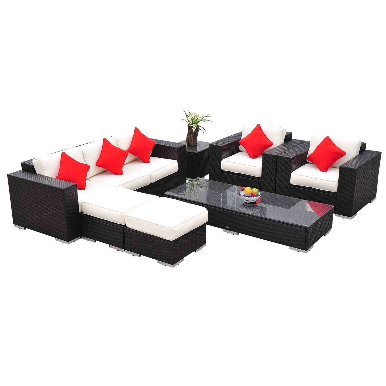 Outsunny 7pc Outdoor Rattan Wicker Sofa Set Garden Patio Furniture w