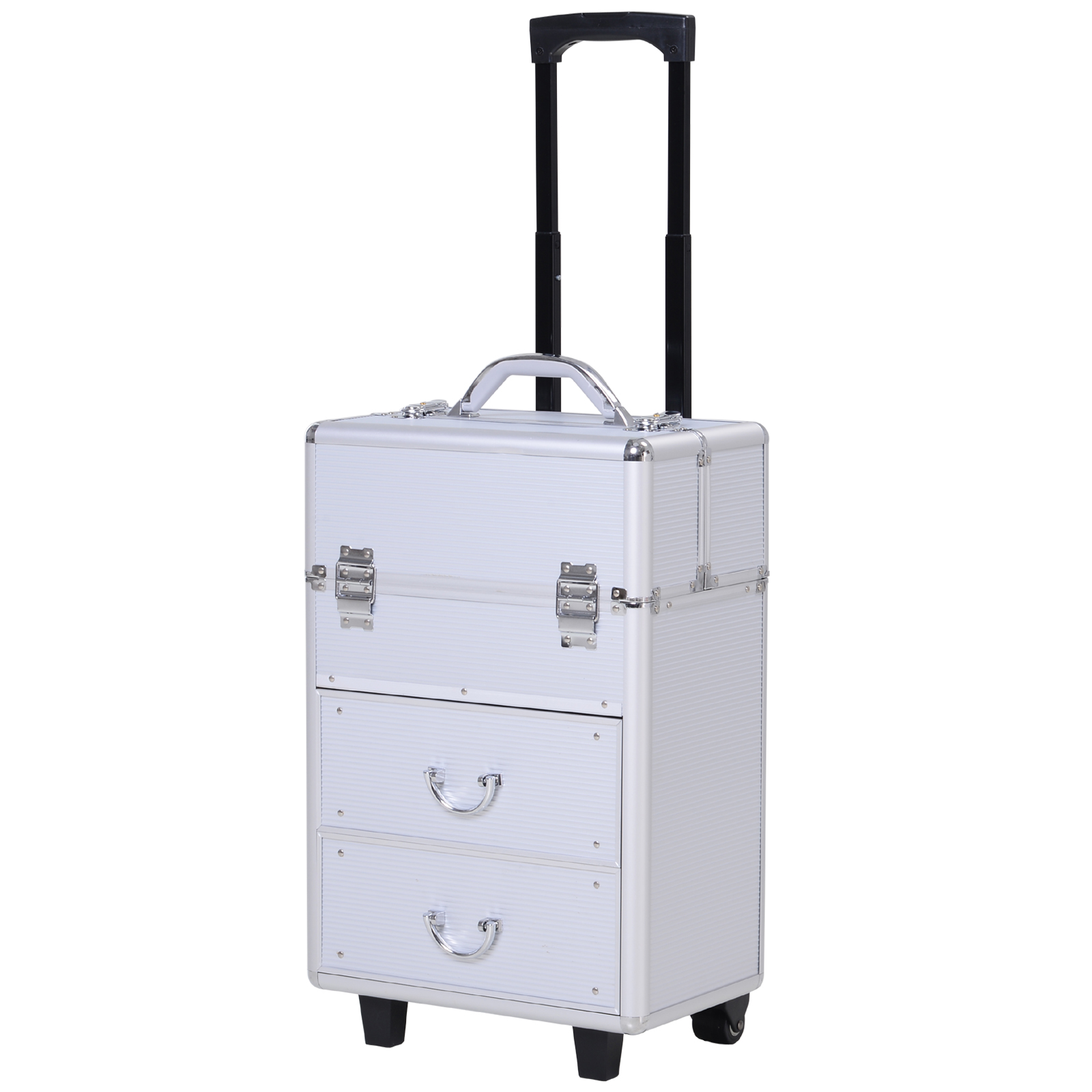 Rolling Makeup Train Case Large Storage Cosmetic Trolley