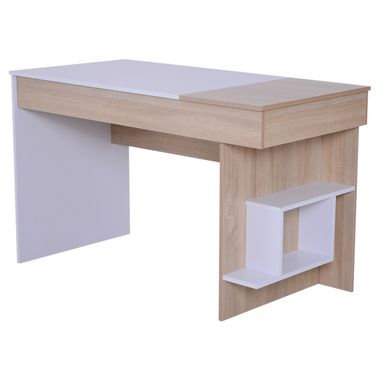 Wood Flip Top Computer Desk with Storage Workstation Study