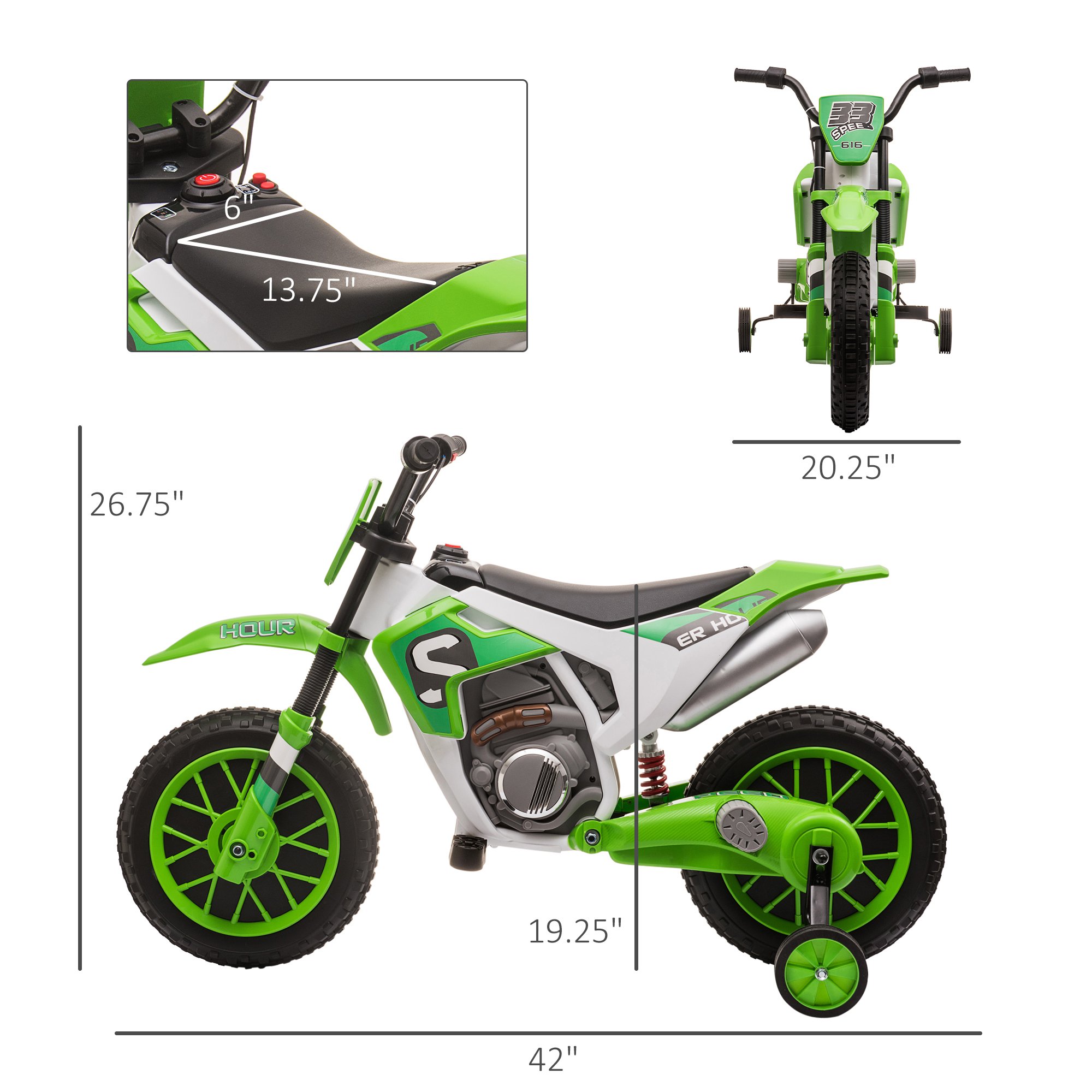 Electric Kids Ride On Dirt Bike