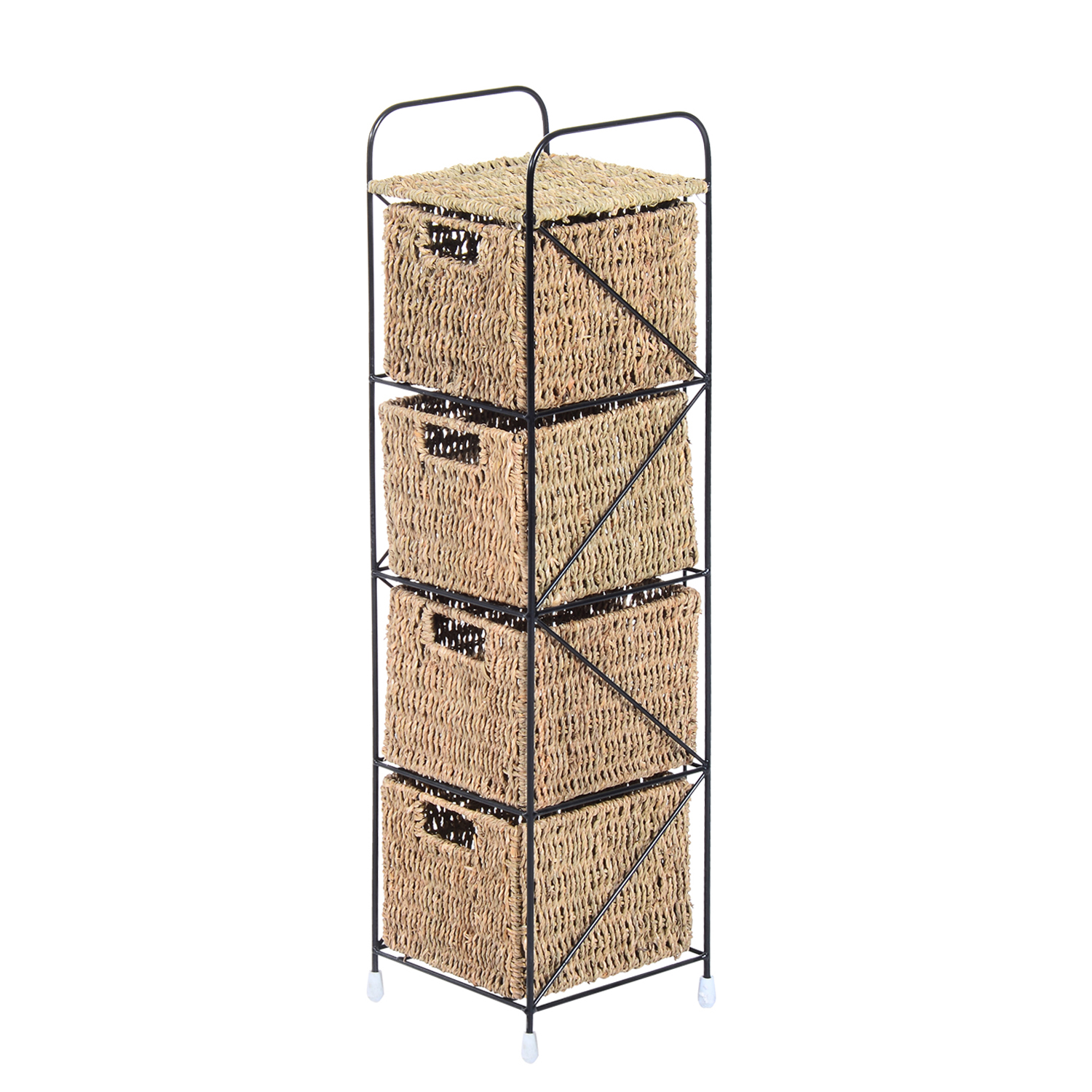 Seagrass Wicker Four Drawer Storage