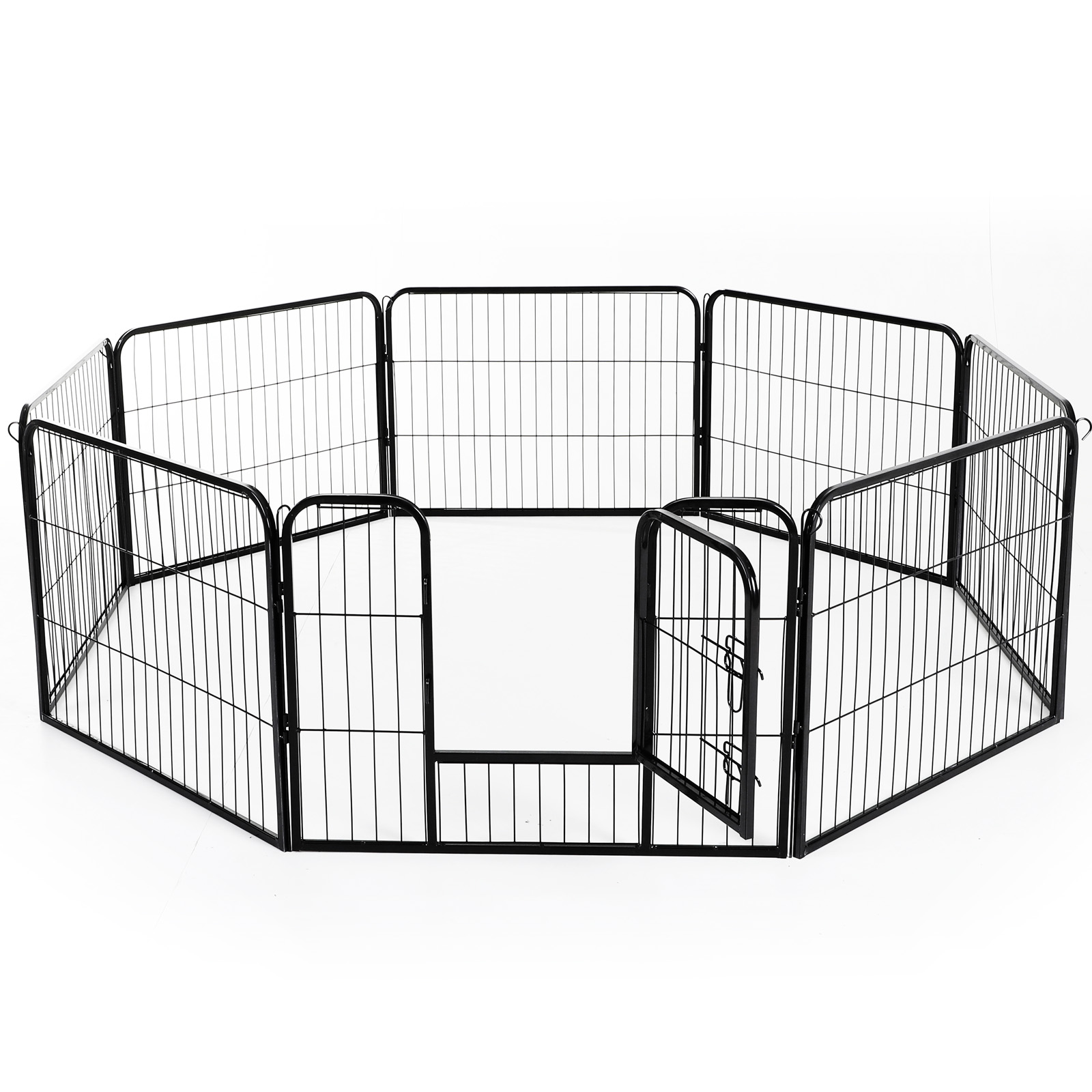 PawHut Outdoor Dog Pens 8 Panel Pet Playpen 24inch Indoor Outdoor