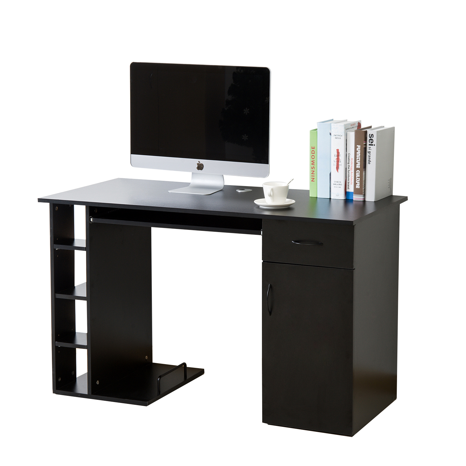Small Home Office / Dorm Computer Desk Black office desk with