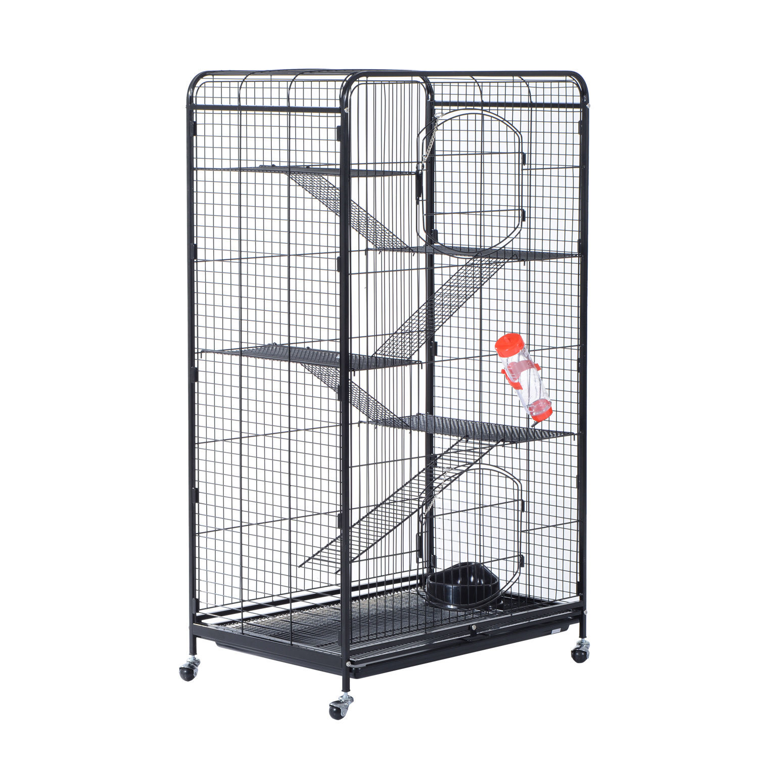 Pawhut 55” 5 Level Indoor Small Animal Cage Hutch