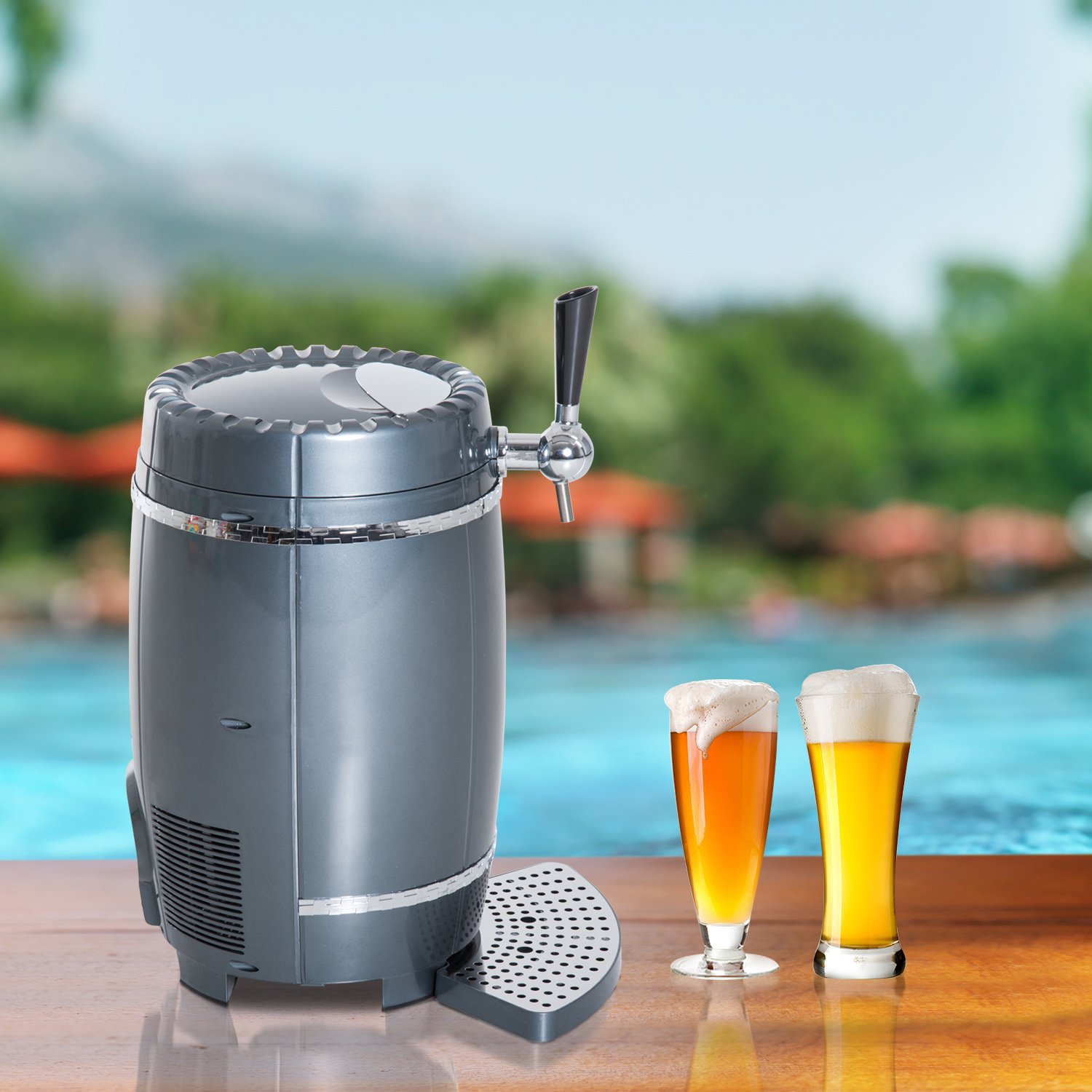 Open Box 10 Liter Mini Kegerator Beer Cooler Dispenser