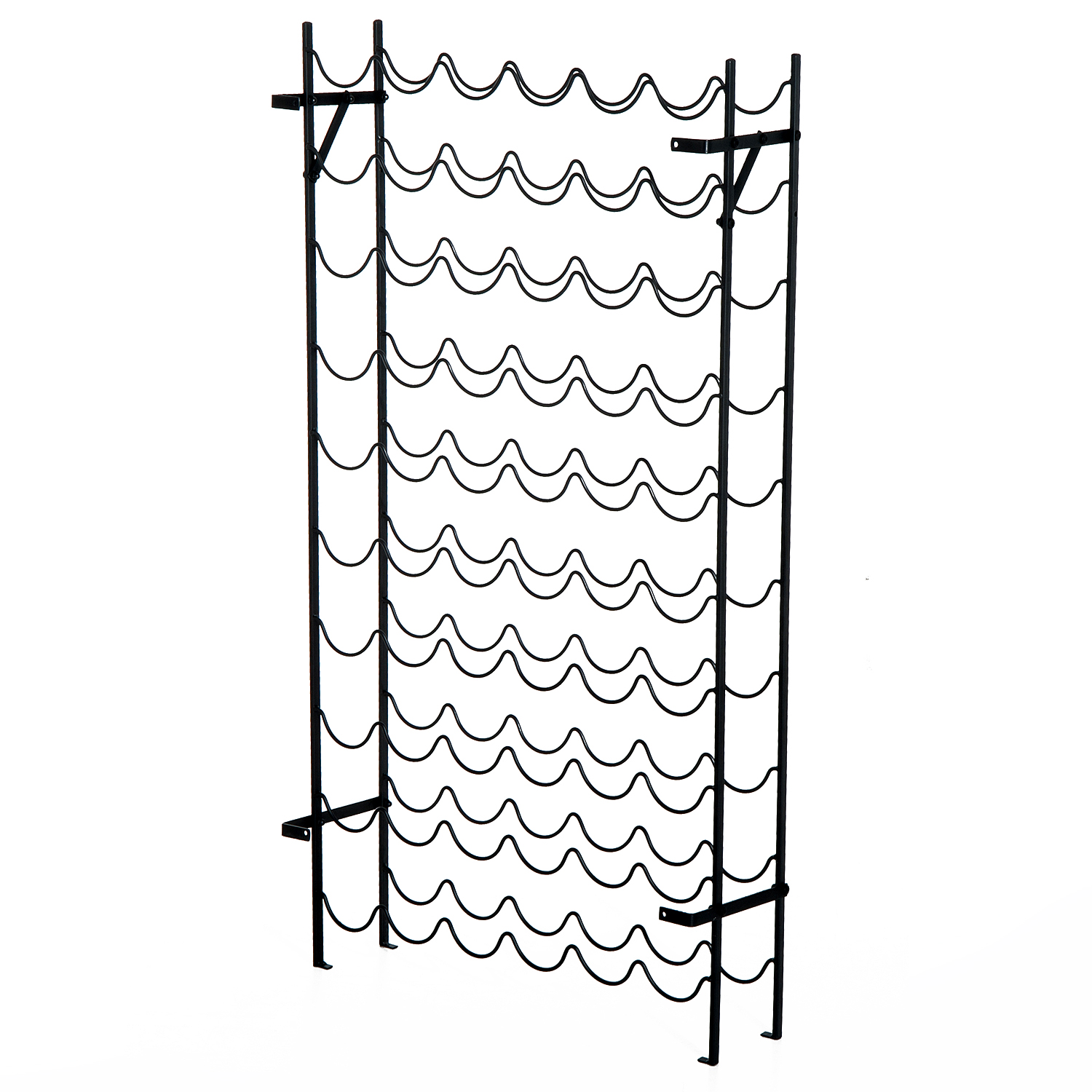 60Bottle Low Profile Wall Mounted Wine Bottle Storage Display