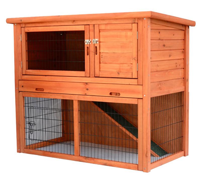 Pawhut Wooden Rabbit House