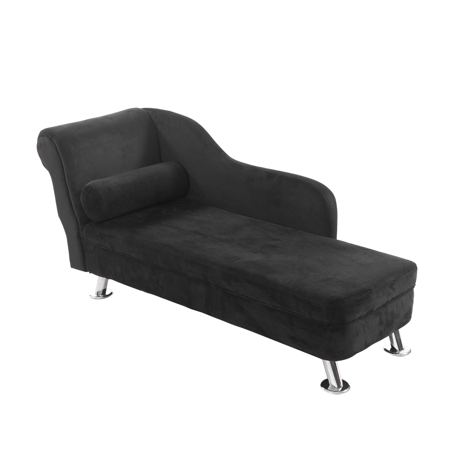 62" Plush Chaise Lounge Chair
