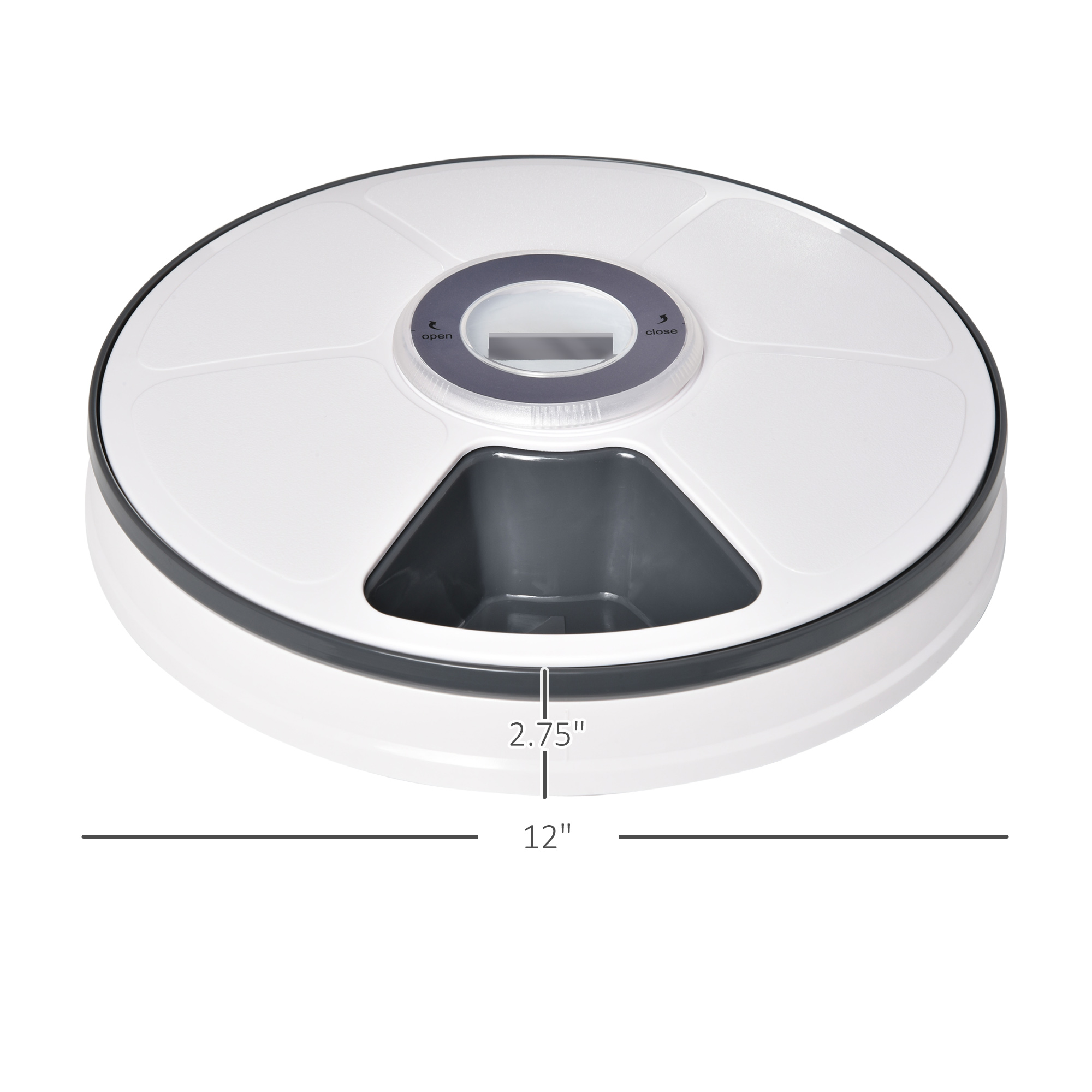 PawHut Battery-Powered Automatic Feeder for Pets with Digital LED