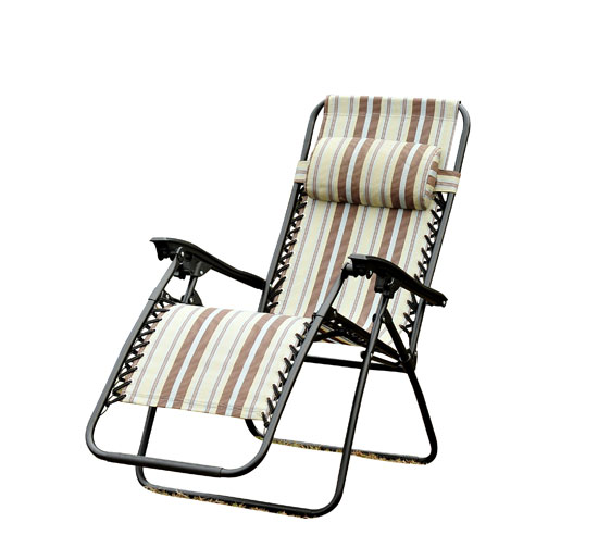 Outsunny Reclining Zero Gravity Chair 2 pk Striped