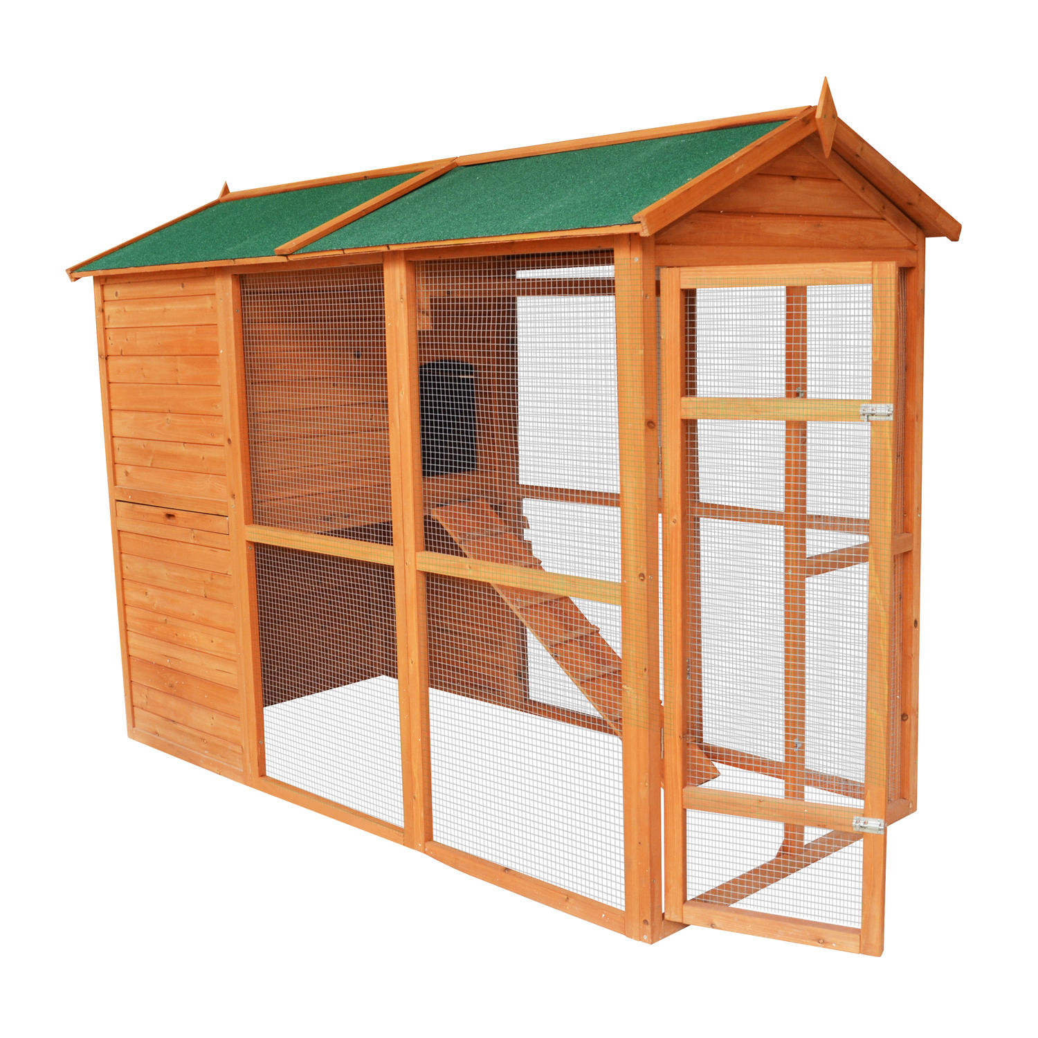 Pawhut Large Backyard Chicken Coop with Outdoor Run / Deluxe Coop/Hen