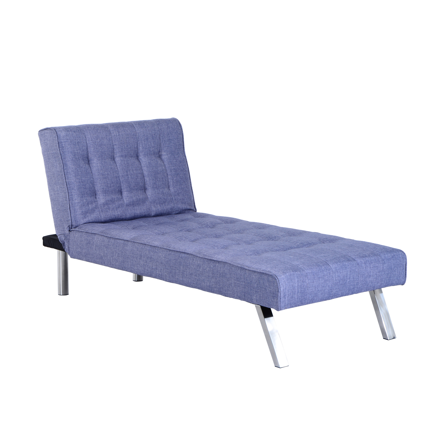71" Modern Reclining Chaise Lounge Chair Sleeper Sofa Bed Futon