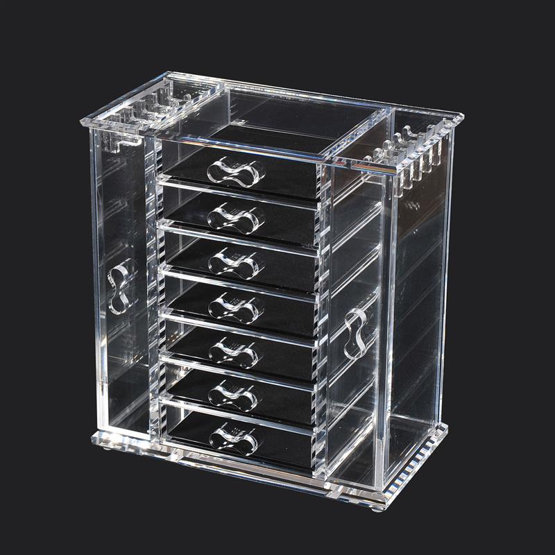 Deluxe 7drawer Clear Acrylic Jewelry Organizer Chest w