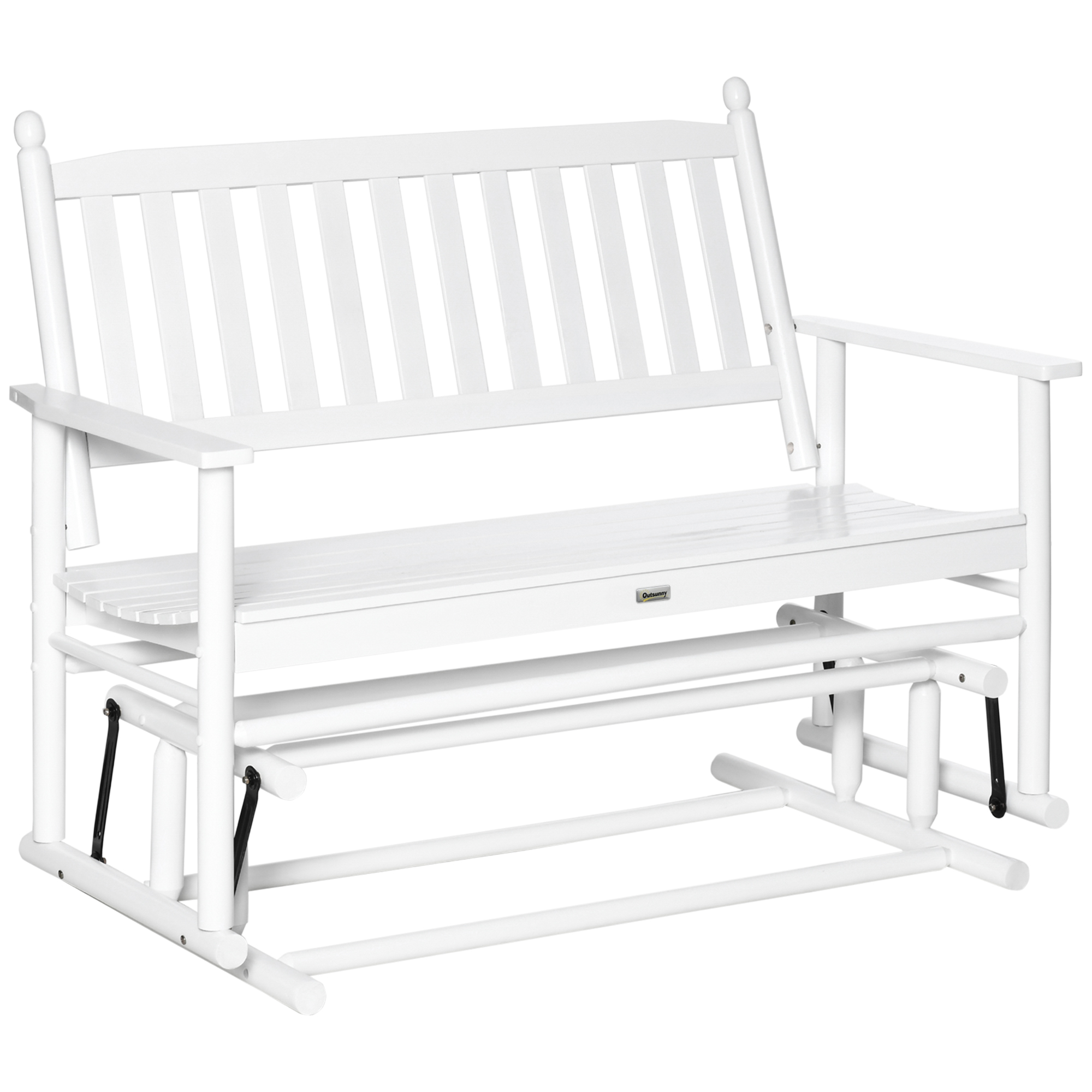 Outsunny Patio Glider Bench Outdoor Swing Rocking Chair Loveseat with