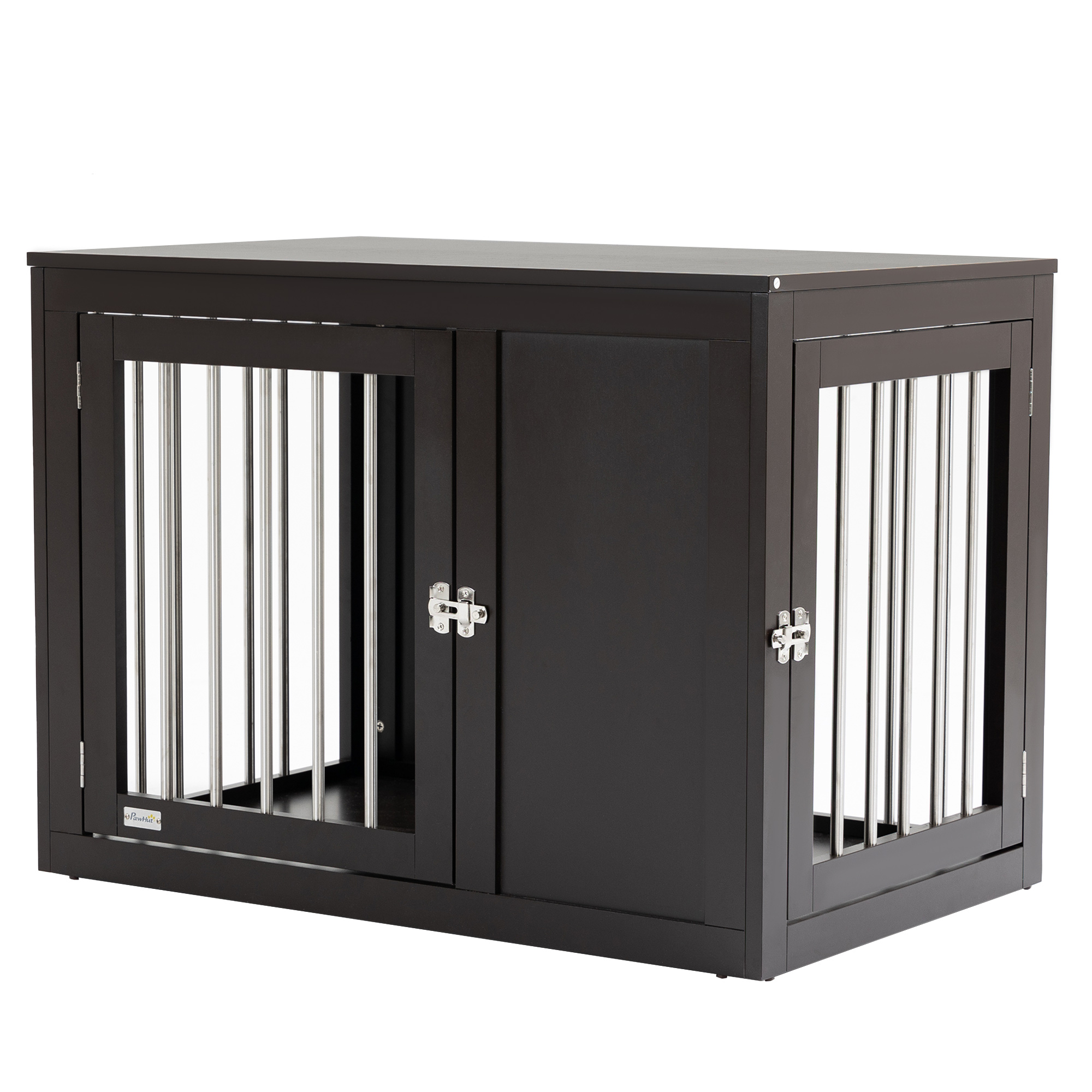 PawHut Furniture Style Indoor Dog Crate, End Table Pet Cage with Locks