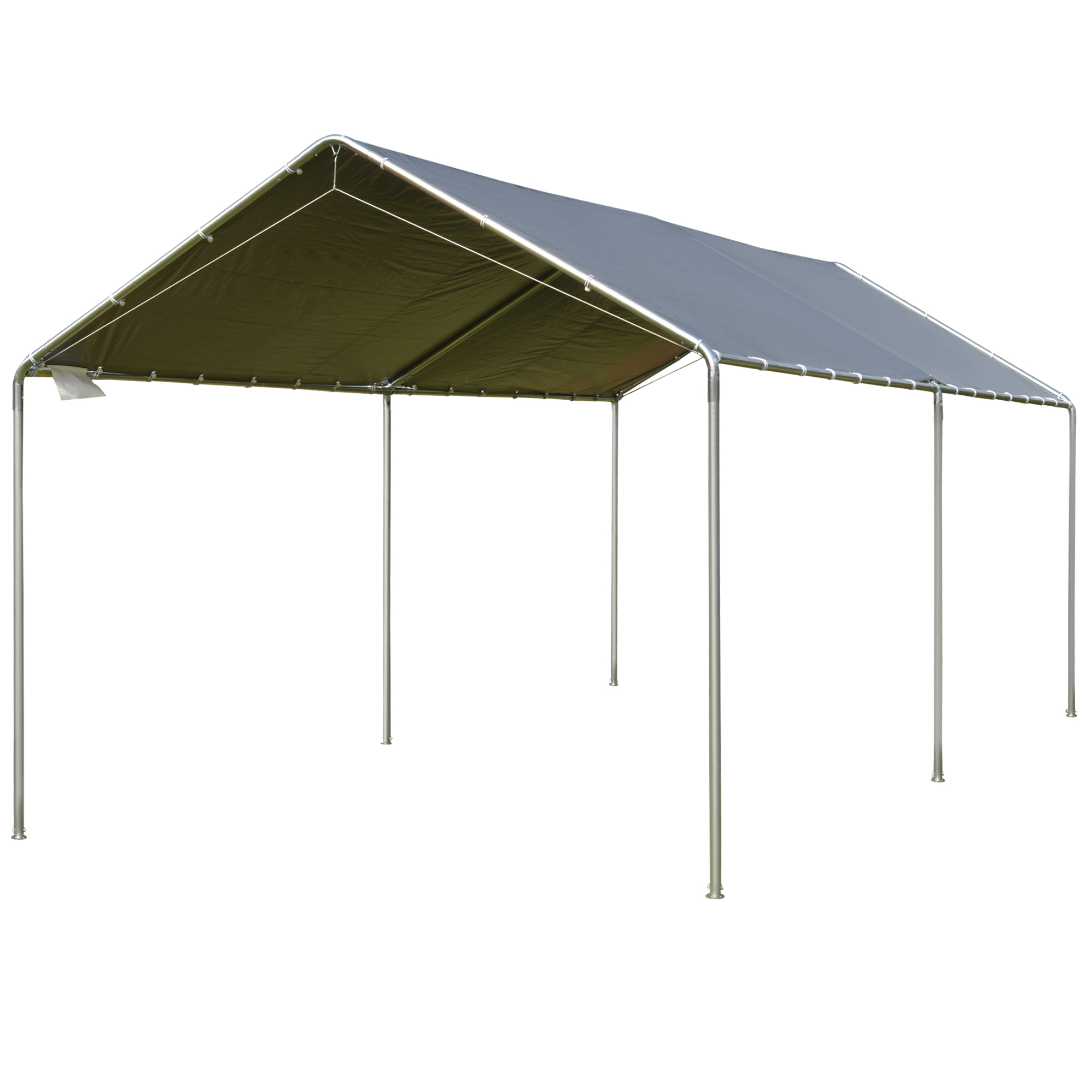 WillAYOK 10'x10' Outdoor Storage Shed Canopy – Heavy Duty Steel Frame Metal Roof Shelter Tent