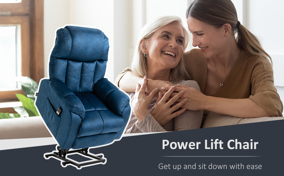 HOMCOM Power Lift Chair Electric Recliner for Elderly Compact