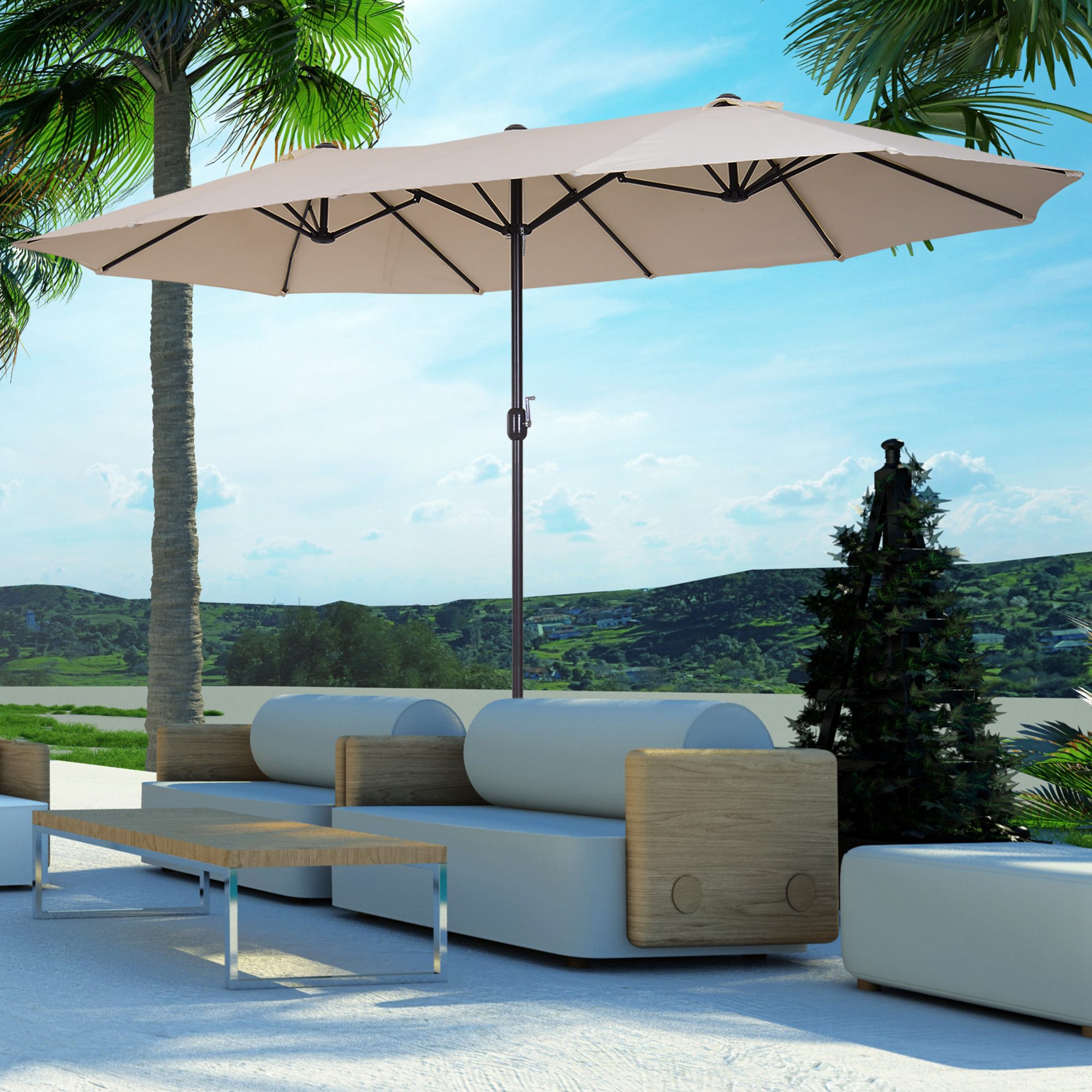 best sun umbrella for patio The 6 Best Cantilever Umbrellas of 2026, Tested by BHG
