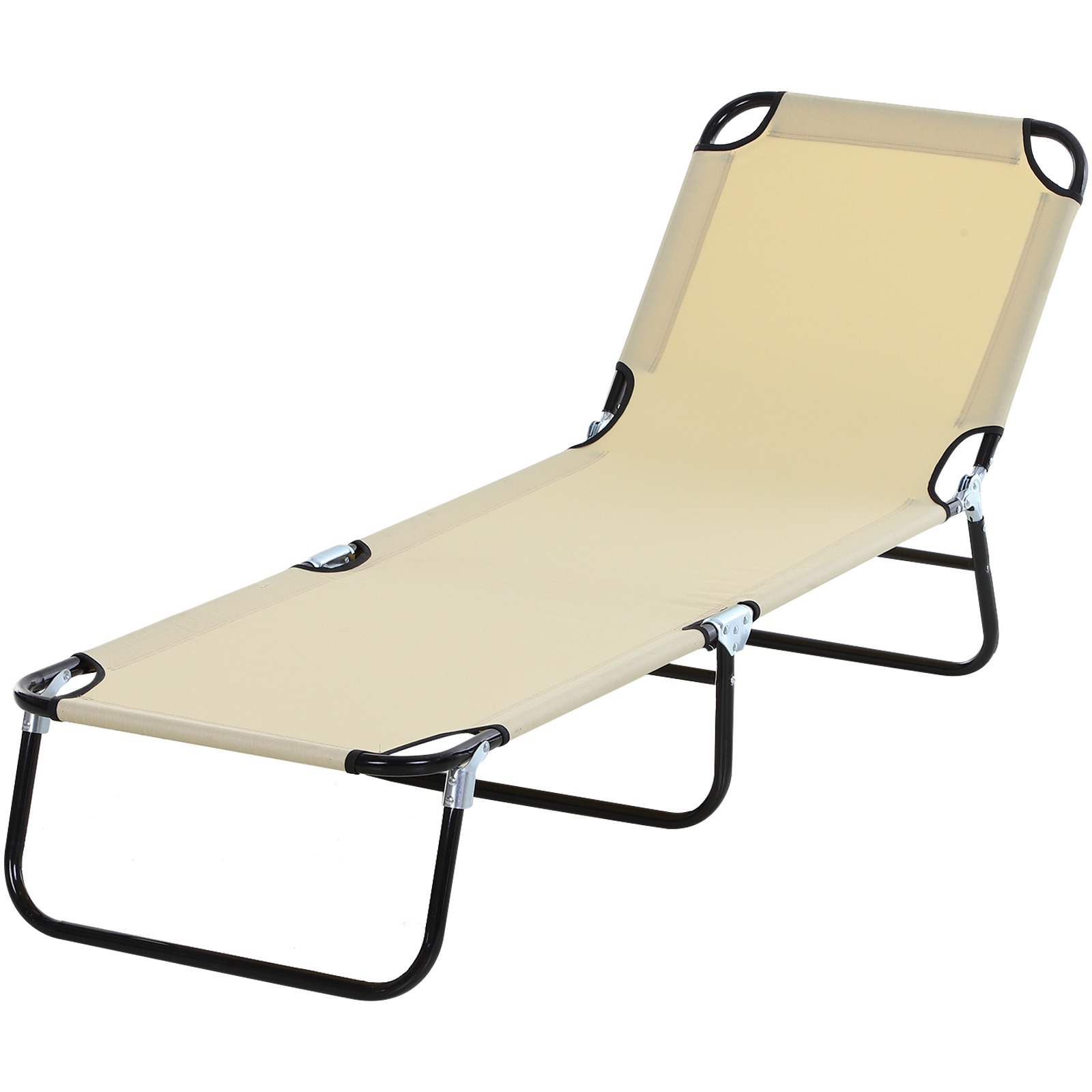 Outsunny Outdoor Folding Chaise Lounge Chair Portable Reclining Garden