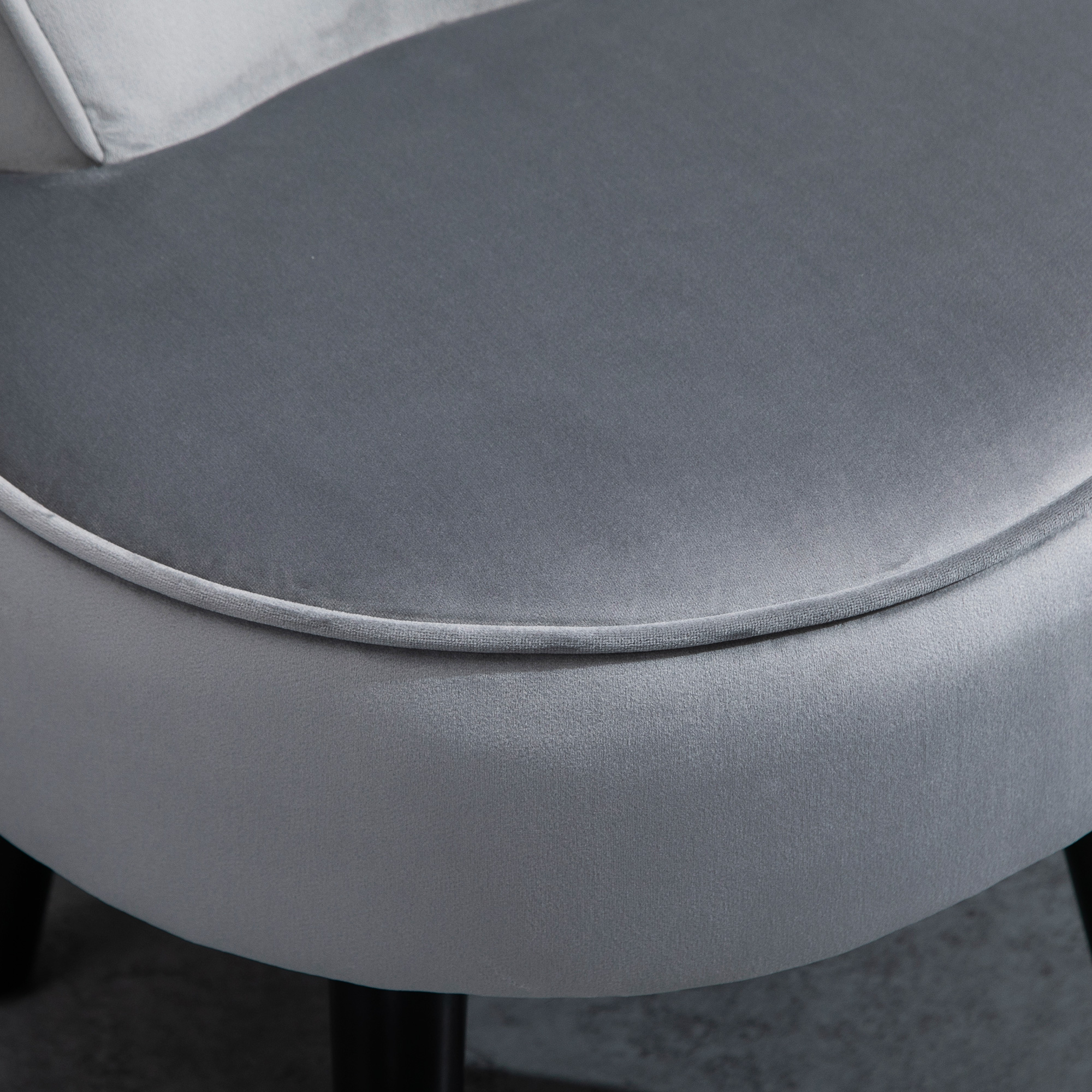 HOMCOM Modern Small Leisure Chair Upholstered Footstool