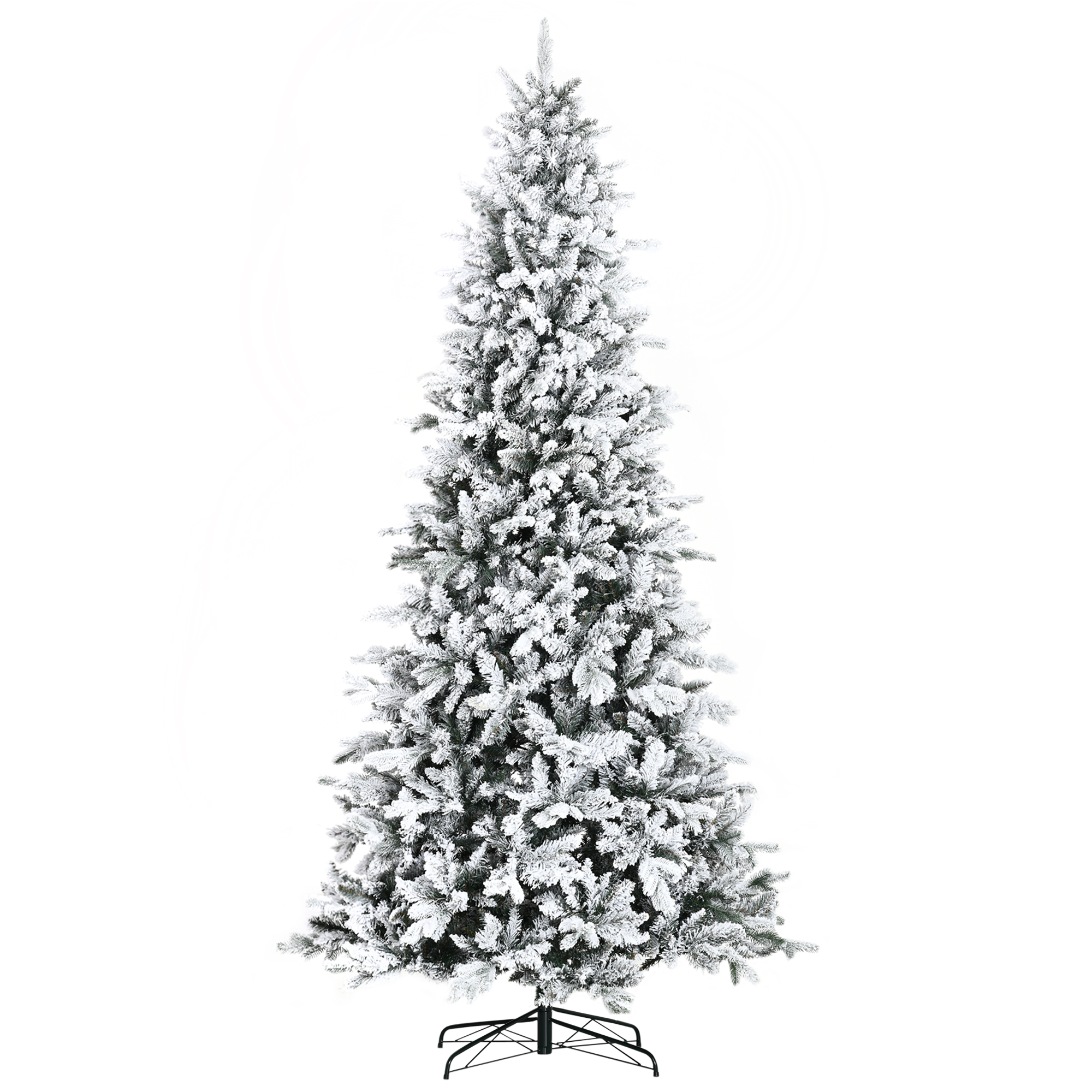 7ft Pine Snow Flocked Artificial Christmas Tree with Downswept