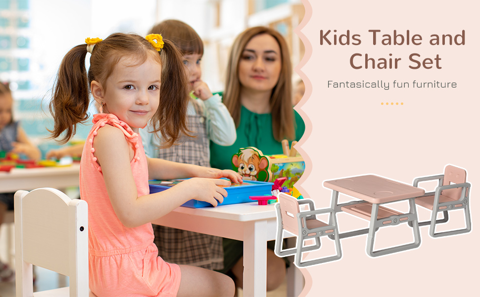 Children's school table and chairs hot sale