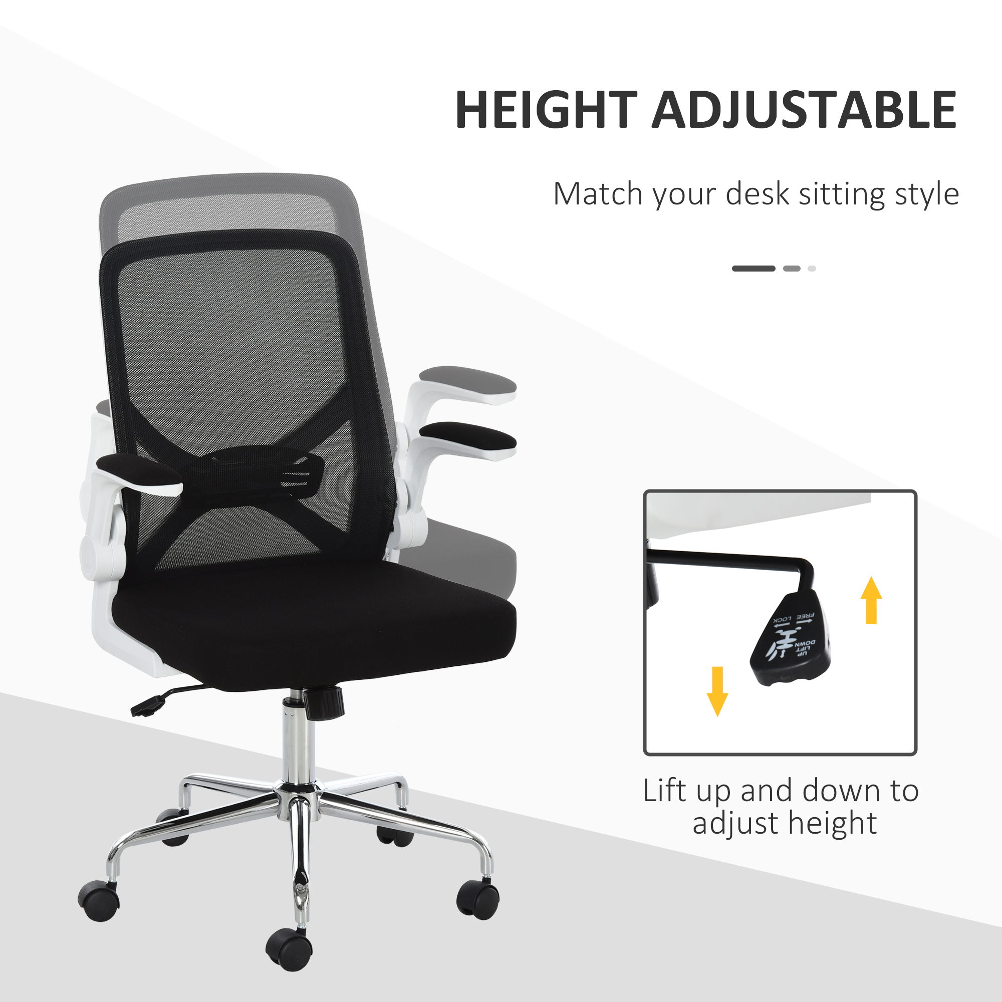 Vinsetto Office Mesh Chair High Back Executive Mesh Office Chair