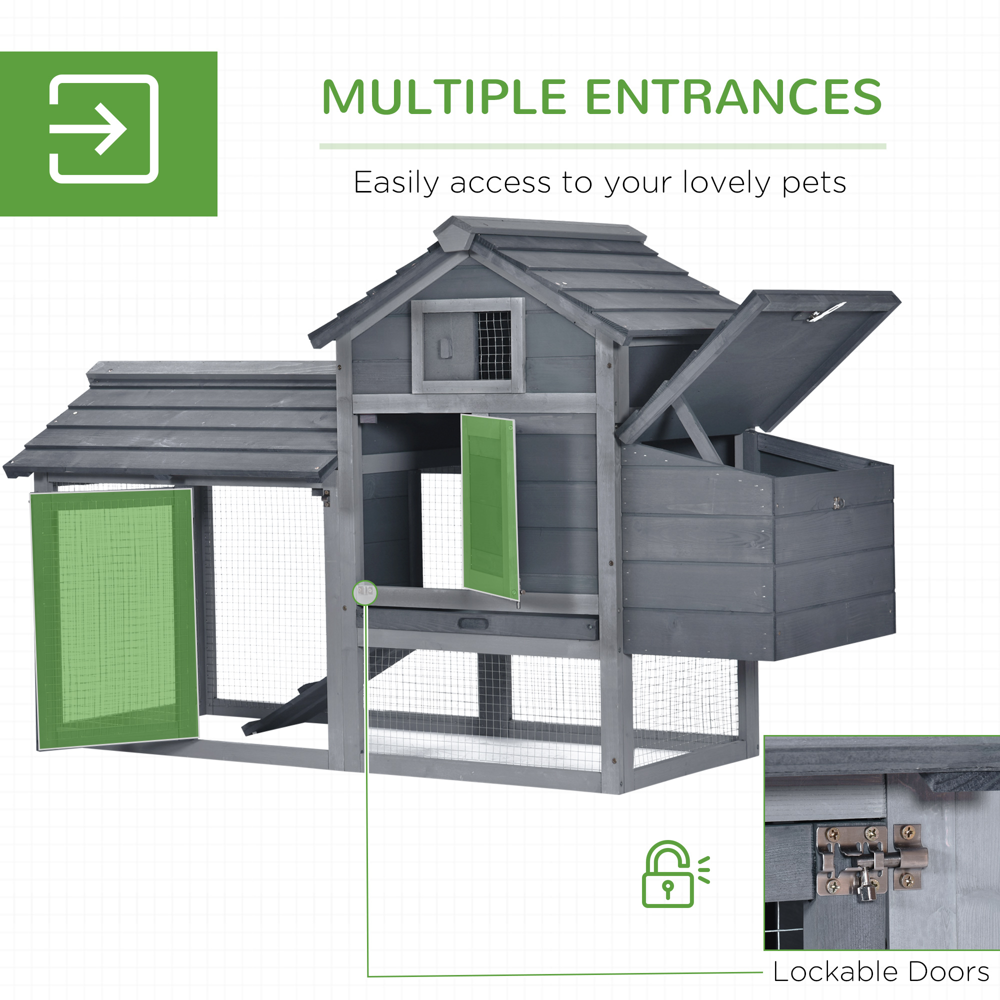 PawHut Backyard Chicken Coop Kit 59
