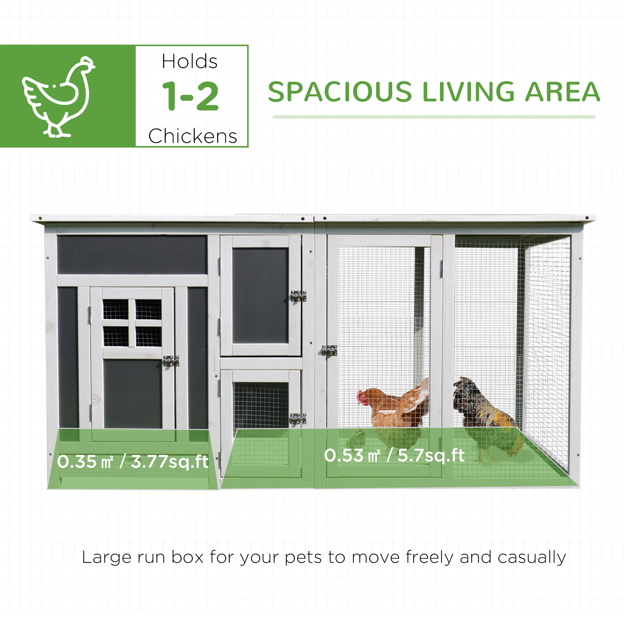 PawHut Chicken Coop 63