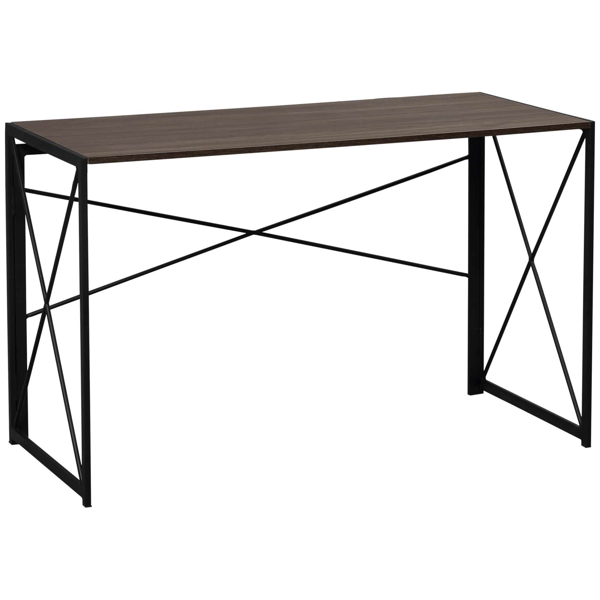 Folding Computer Writing Desk with Metal Frame for Home Office