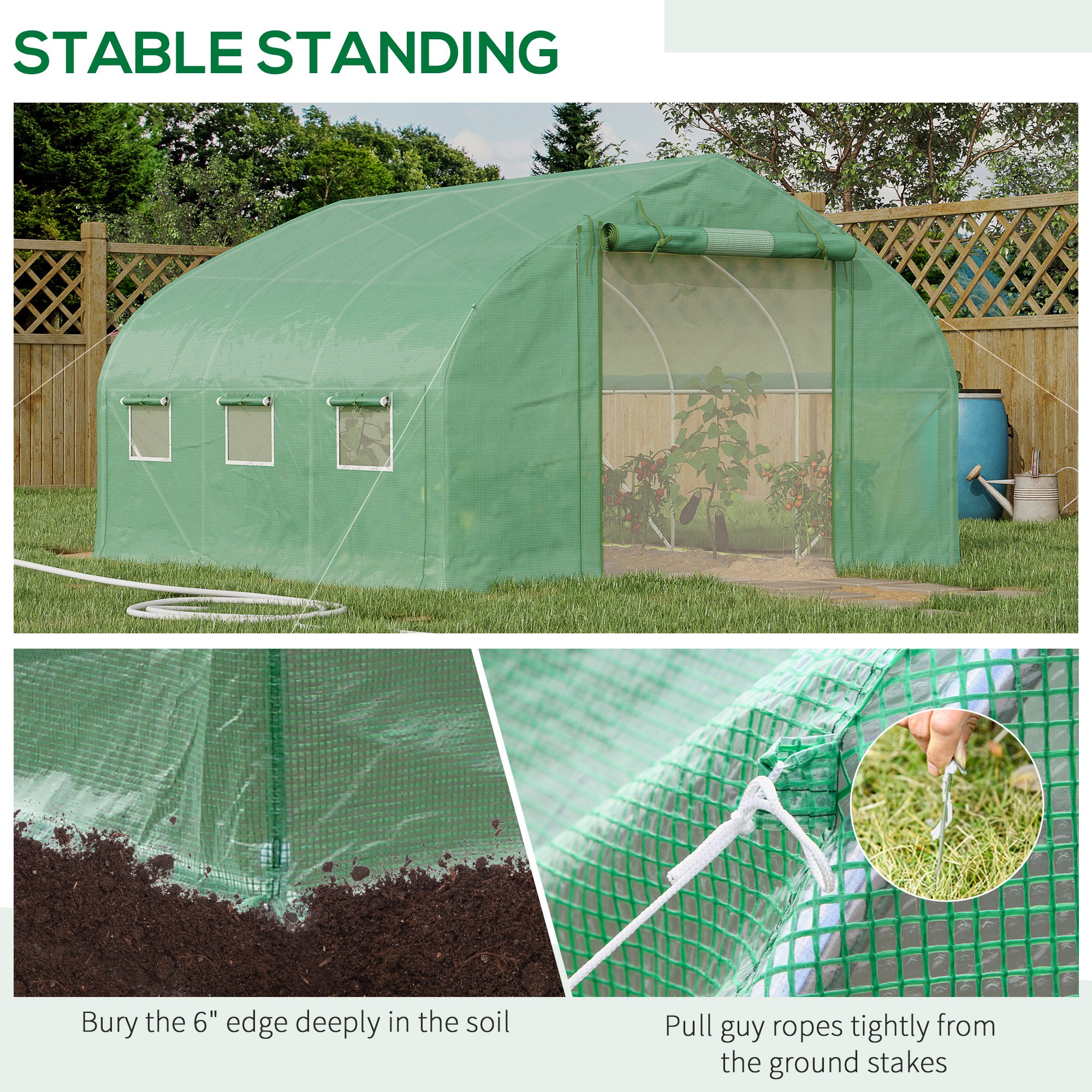 Outsunny 11.5' x 10' x 6.5' Walk-in Tunnel Greenhouse with