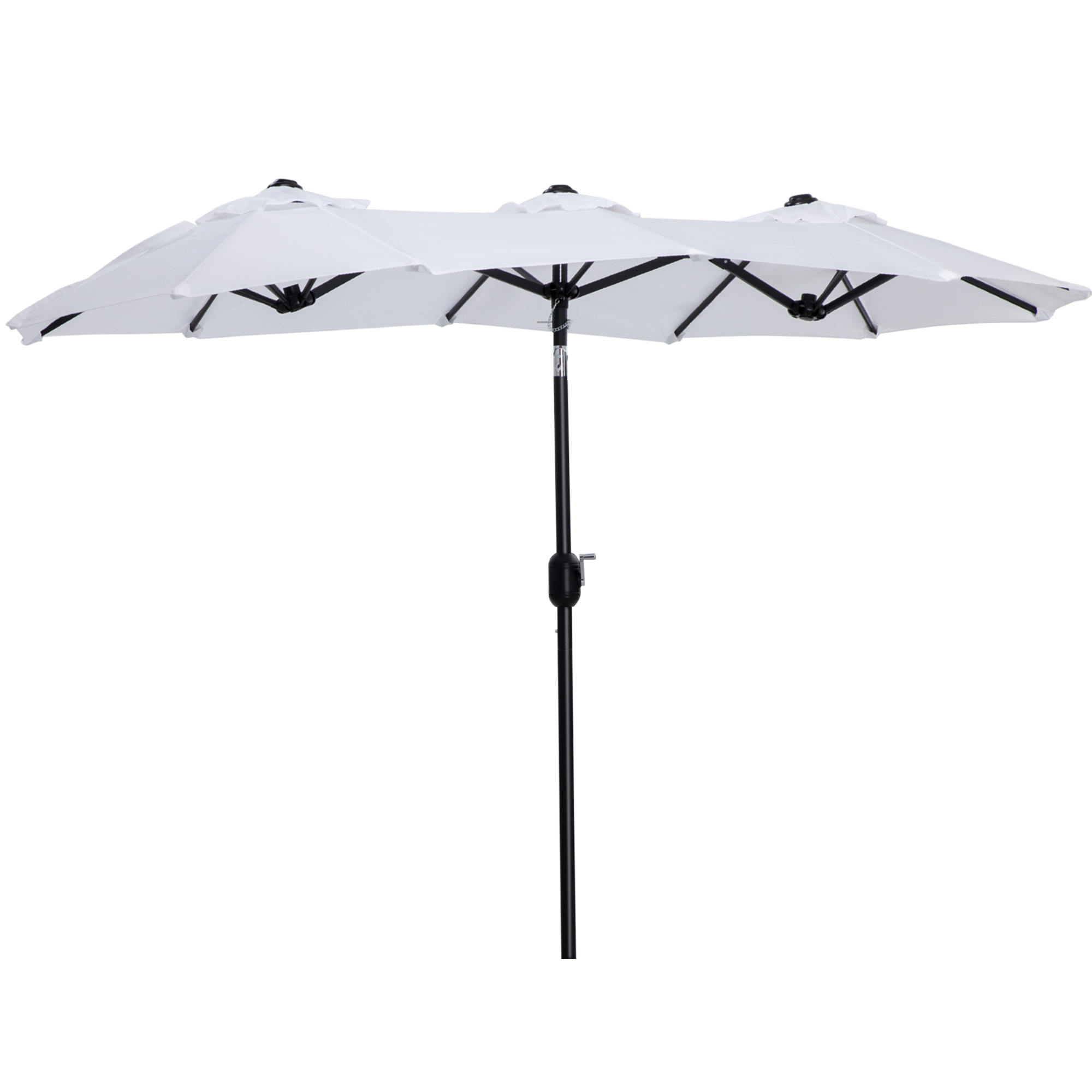 large patio umbrella with black pole ABCCANOPY Outdoor Waterproof Table 8 Ribs Crank 10FT / Navy Blue this umbrella stands as a beacon of resilience Black Awning Stripe 9 Foot