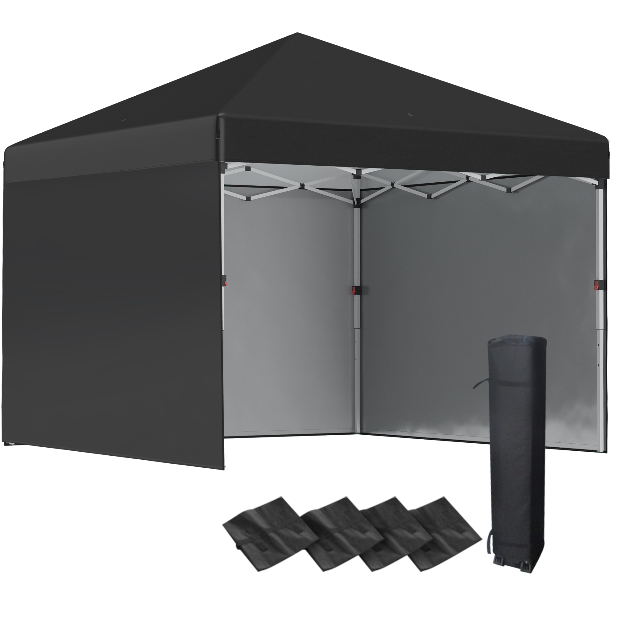 10'x10' Outdoor Pop Up Event Slanted Leg Canopy Tent with Carry Bag