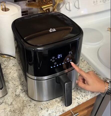HOMCOM Air Fryer 4.7Qt, 4-in-1 Hot Oven with Air Fry, Roast, Broil