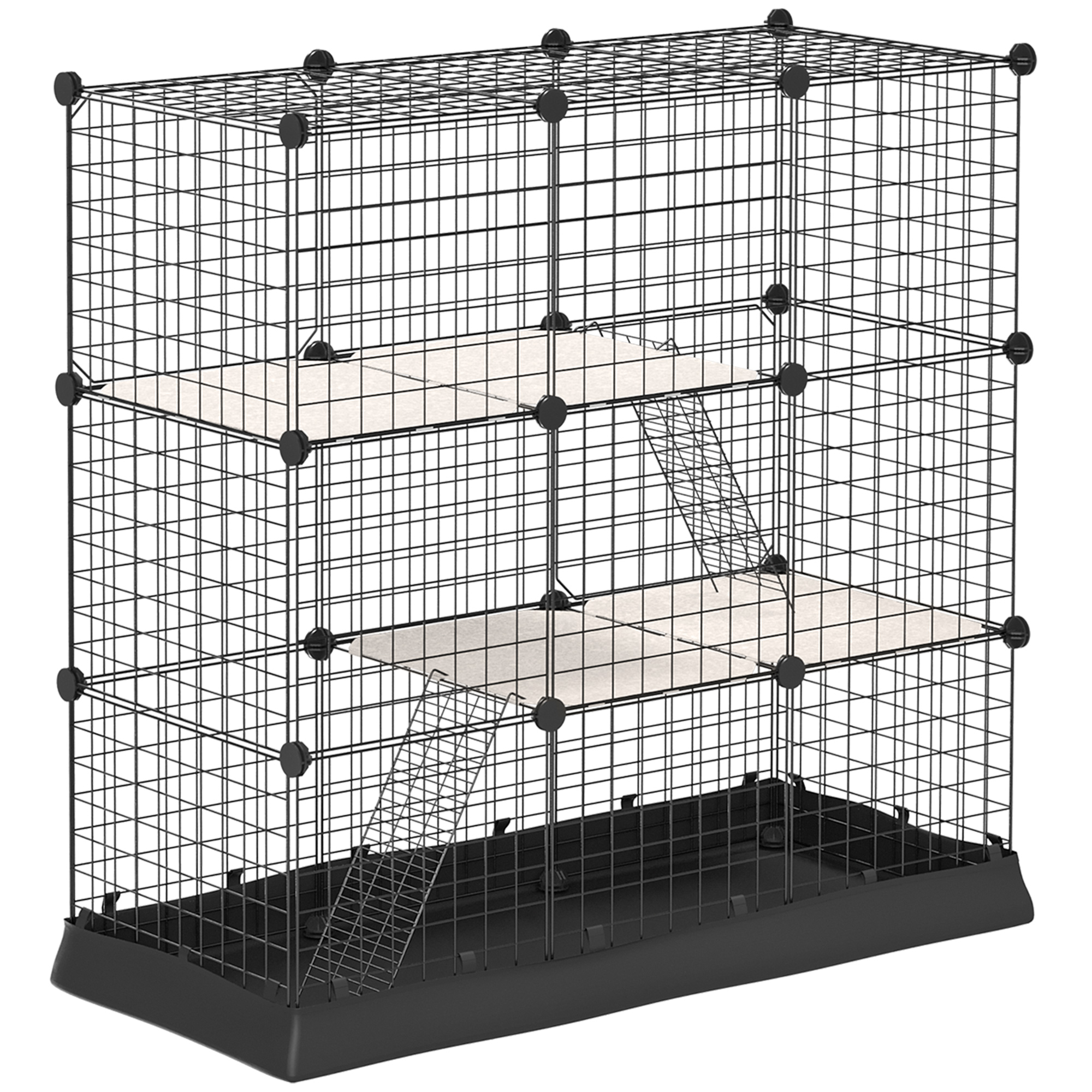 PawHut 31 Panels Pet Playpen with Waterresistant Cloth, Small Animal
