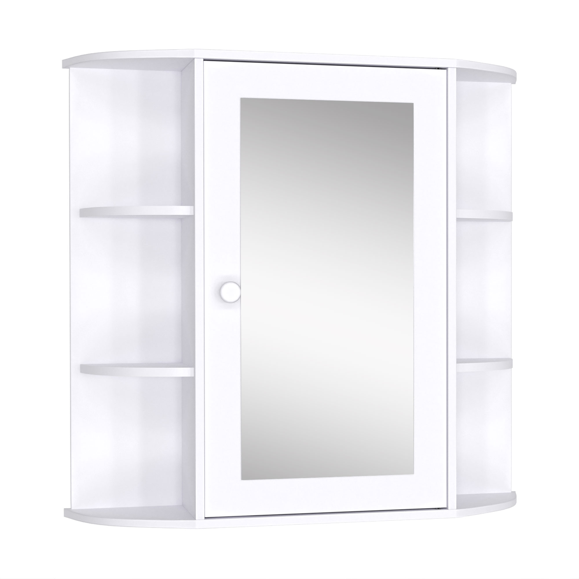 HOMCOM Bathroom Wall Cabinet, Medicine Cabinet, Over Toilet Storage Cabinet With Mirrored Door & Shelves, White , Aosom Canada