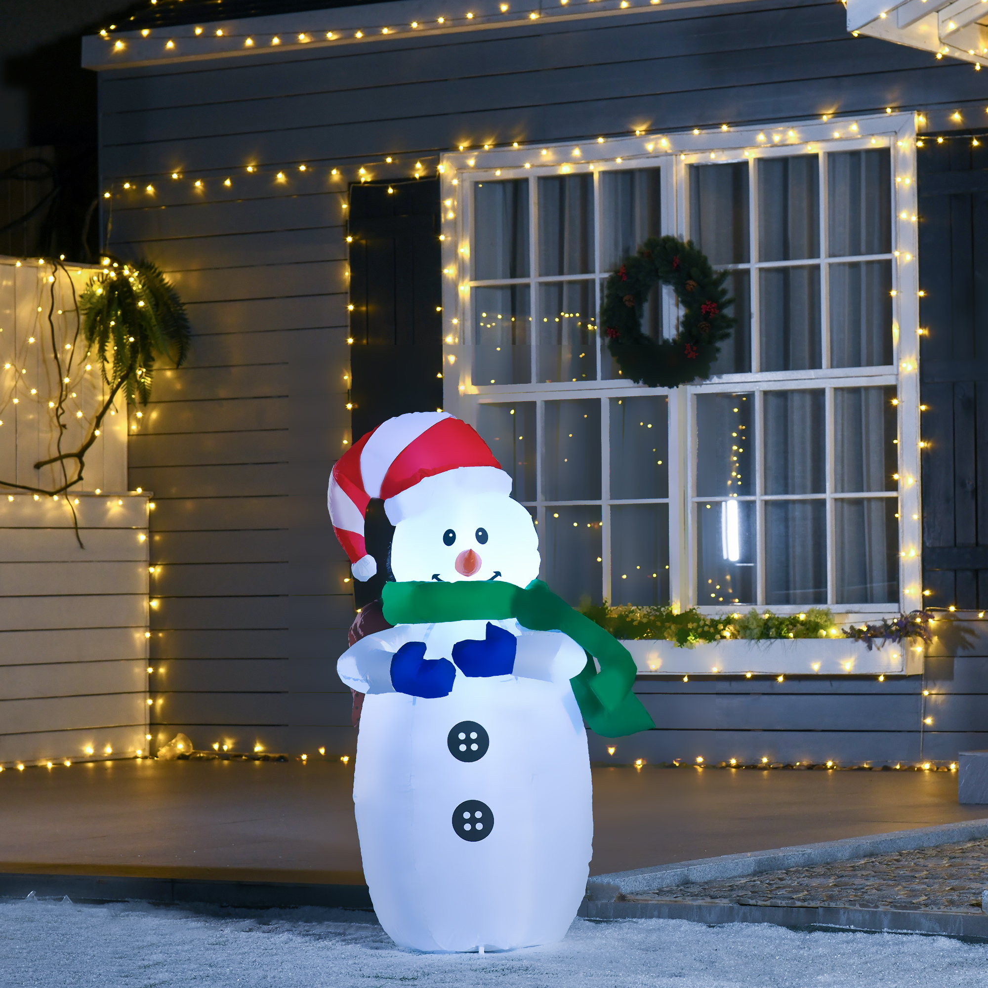 SnowMan D.D a 20 in. Snowman Lantern with LED Lights | Costco
