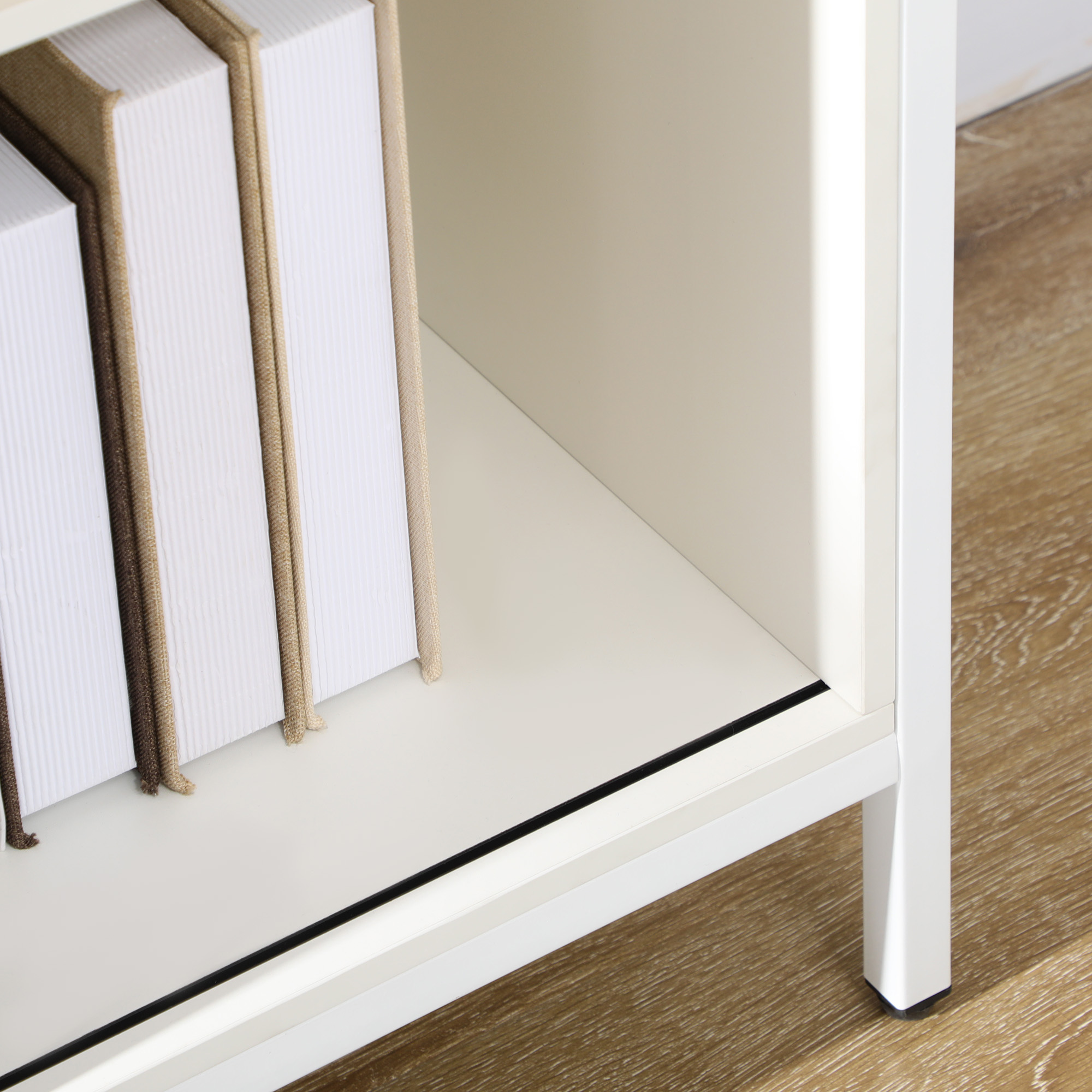 HOMCOM White Buffet Cabinet Farmhouse Sideboard Bar Kitchen Storage Adjustable Shelf Sliding Barn Door | Aosom.com 7