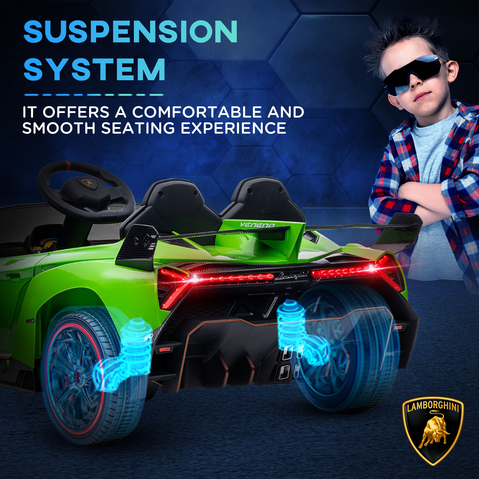 Aosom Lamborghini Veneno Licensed 12V Electric Kids Ride on