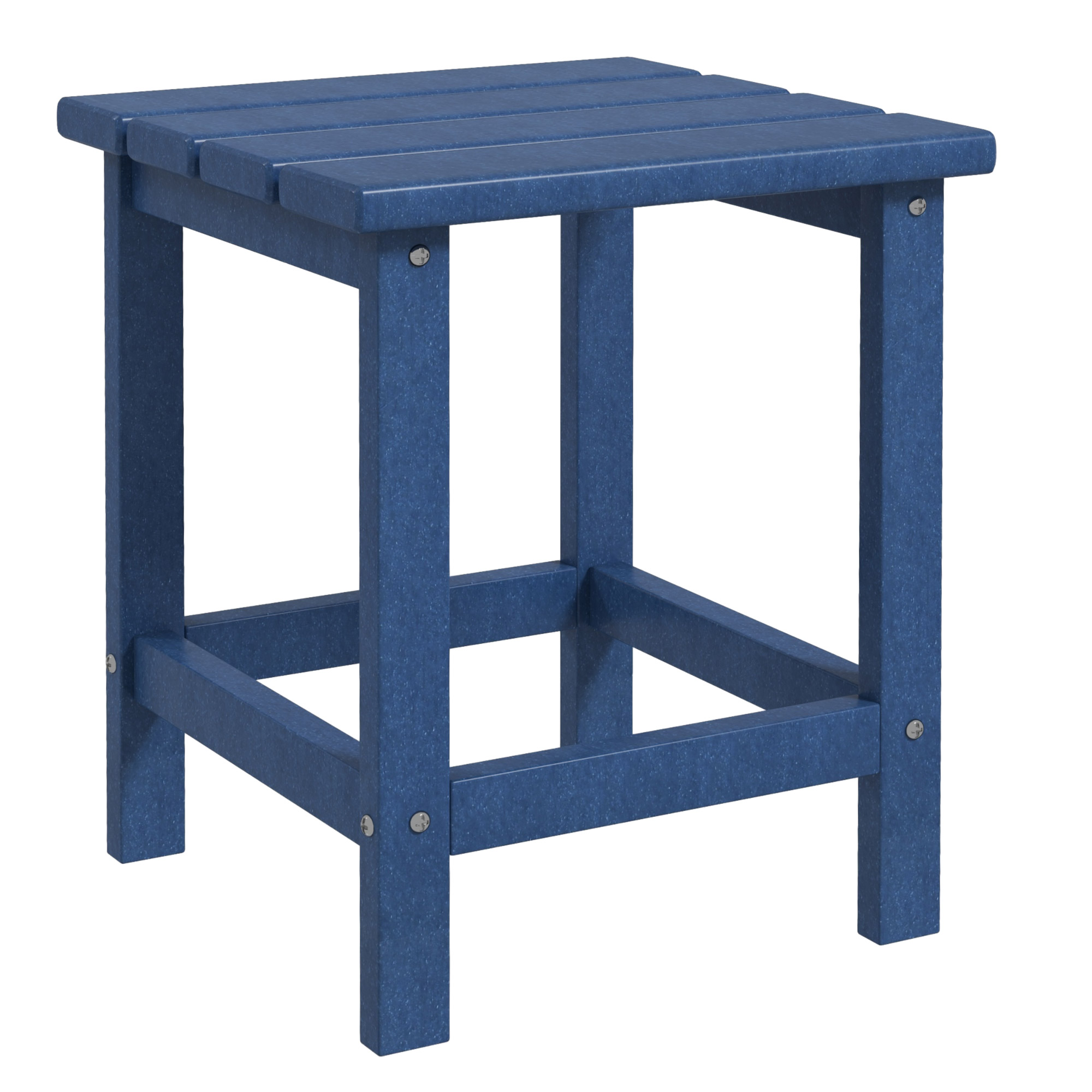Outsunny Adirondack Side Table Weather-Resistant HDPE Square Patio End Table for Pool Porch Balcony Blue | Aosom.com