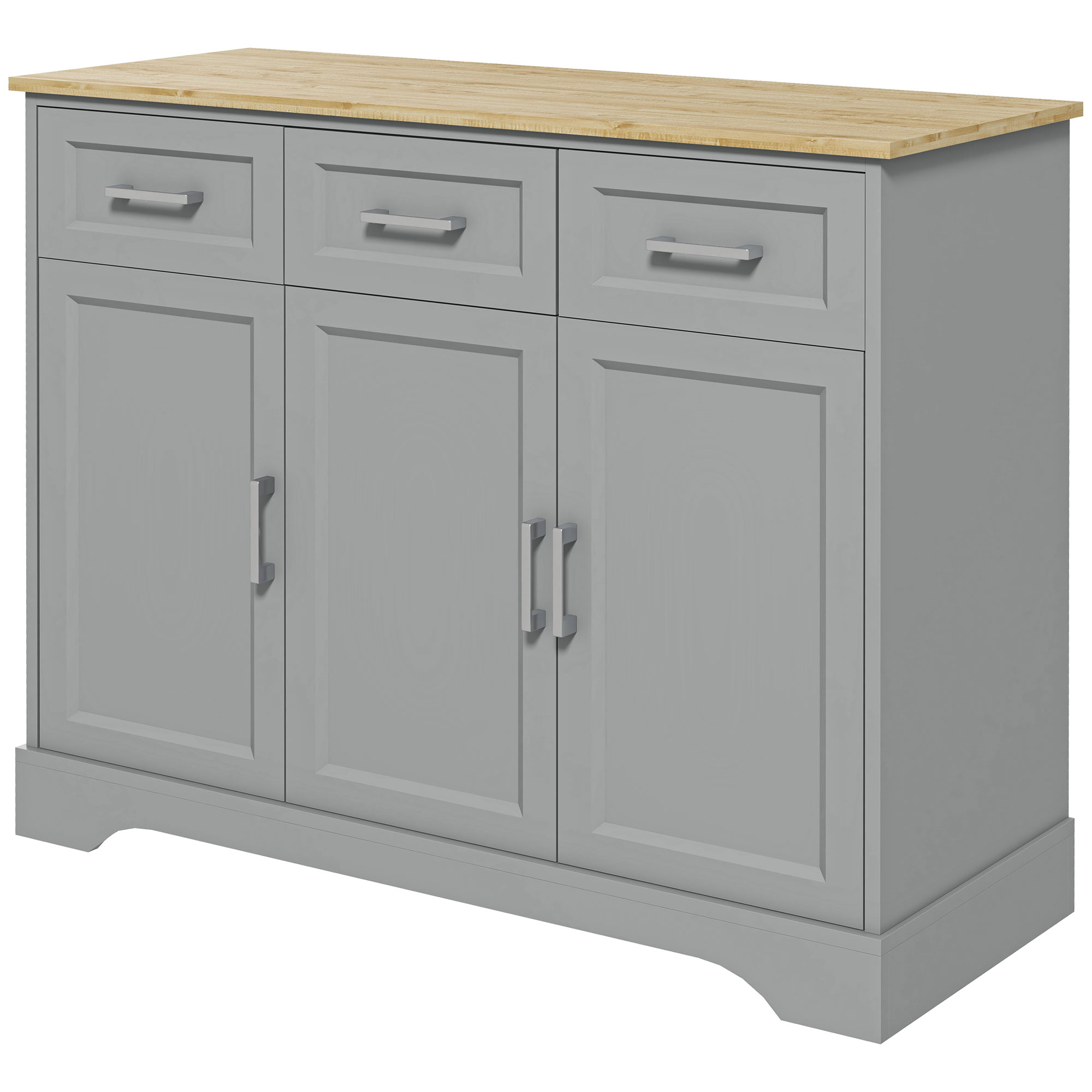 HOMCOM Modern Kitchen Sideboard Buffet Cabinet with Storage, Kitchen ...
