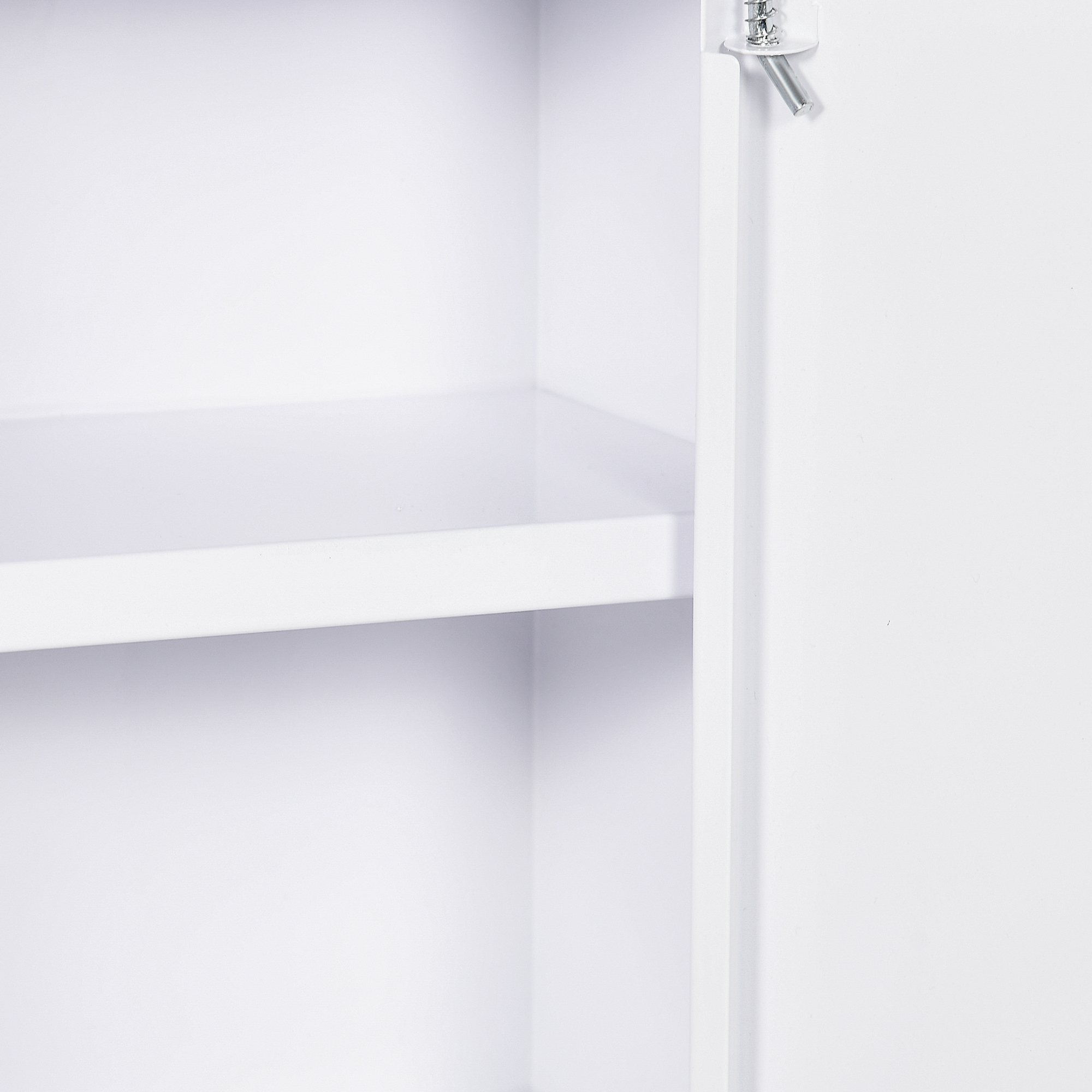 kleankin 16" x 21" Lockable Medicine Cabinet, 3-Tier Steel Medical Box, Wall Mounted with 2 Keys, Shelves, White | Aosom.com 6